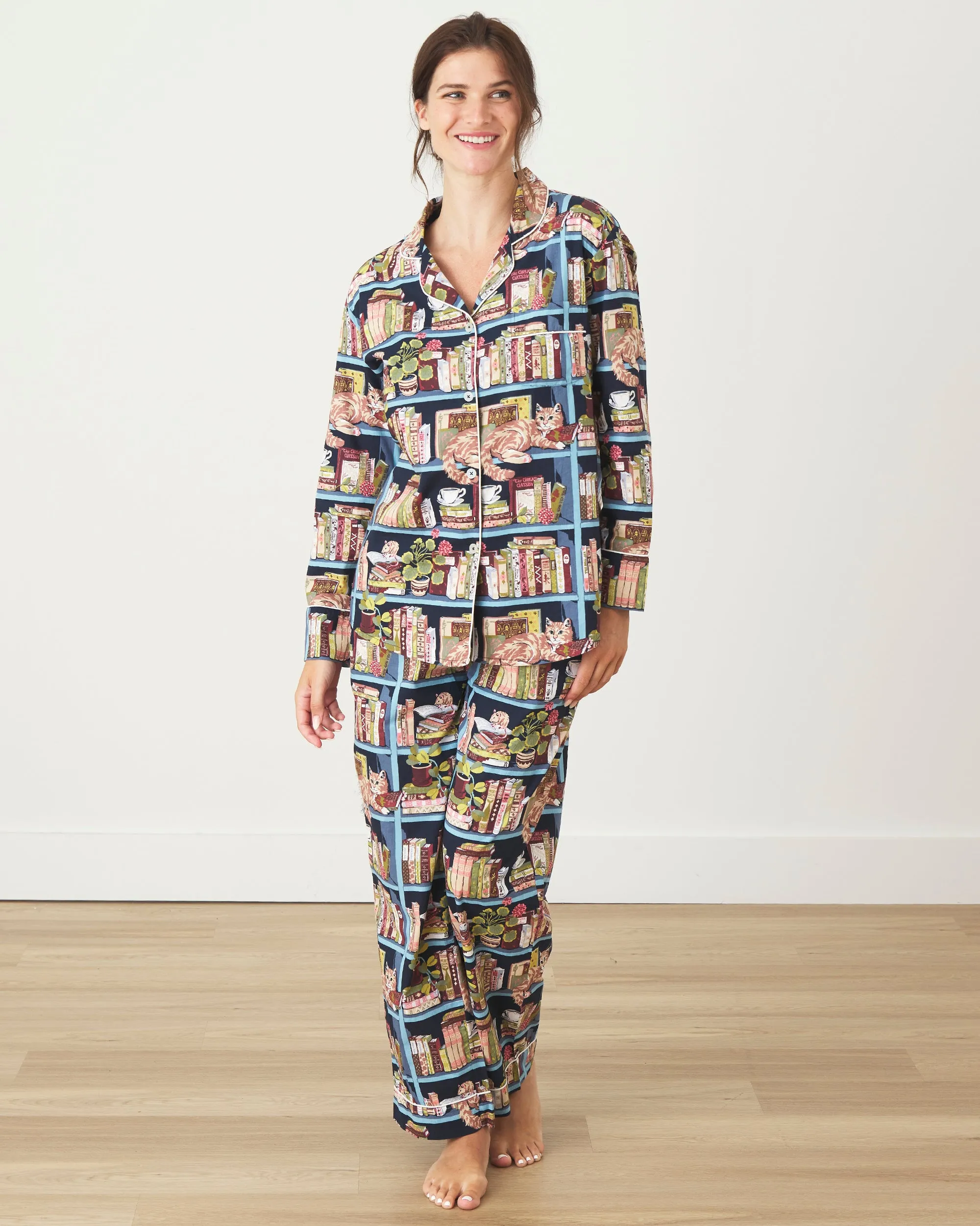 Secret Library - Long PJ Set - Hideaway Blue sold by Printfresh product image thumbnail 2
