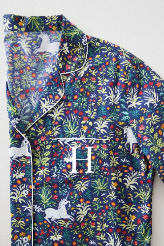Unicorn's Garden - Sleep Shirt - Indigo sold by Printfresh