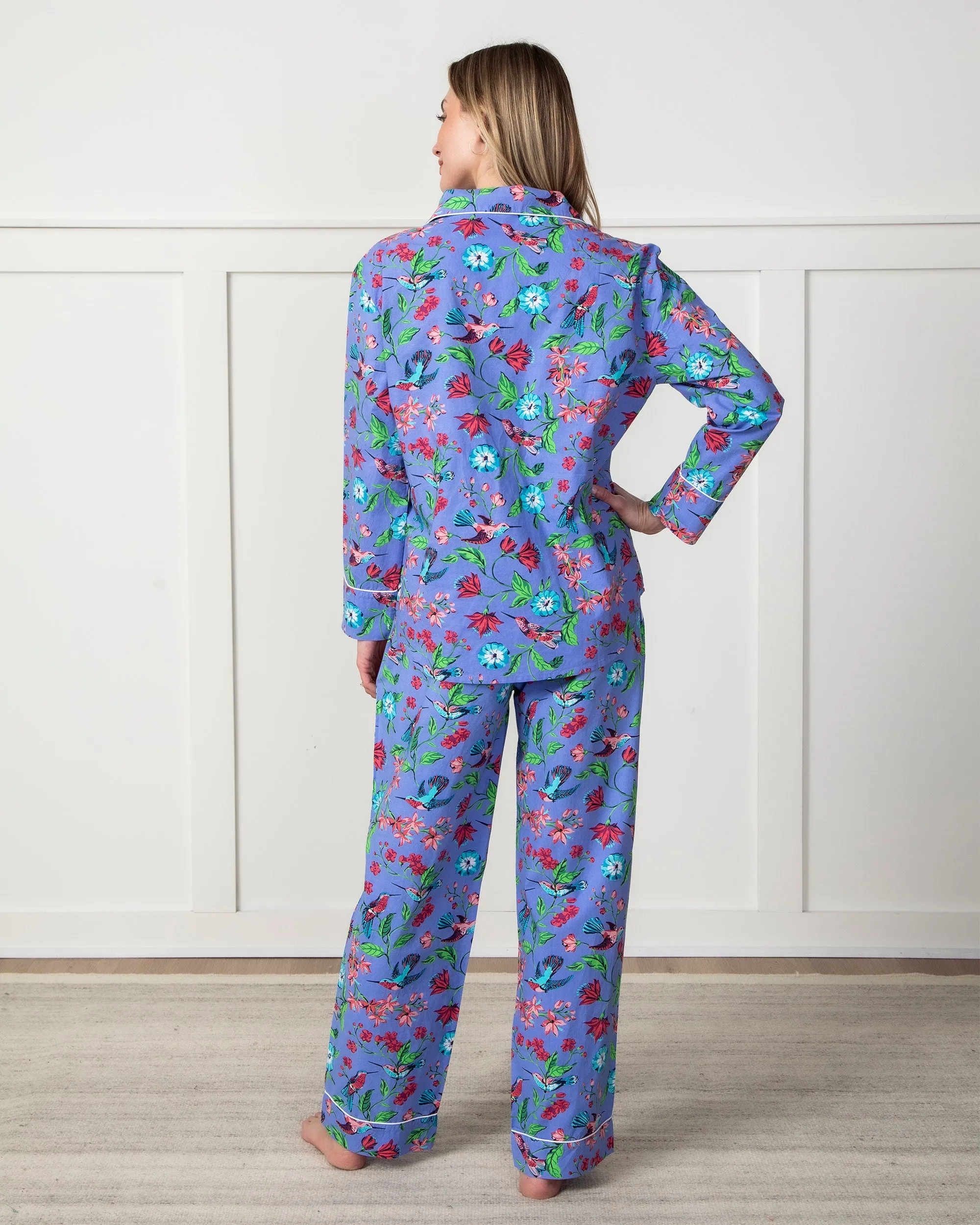 Hummingbird Haven - Long PJ Set - Crocus sold by Printfresh product image thumbnail 5