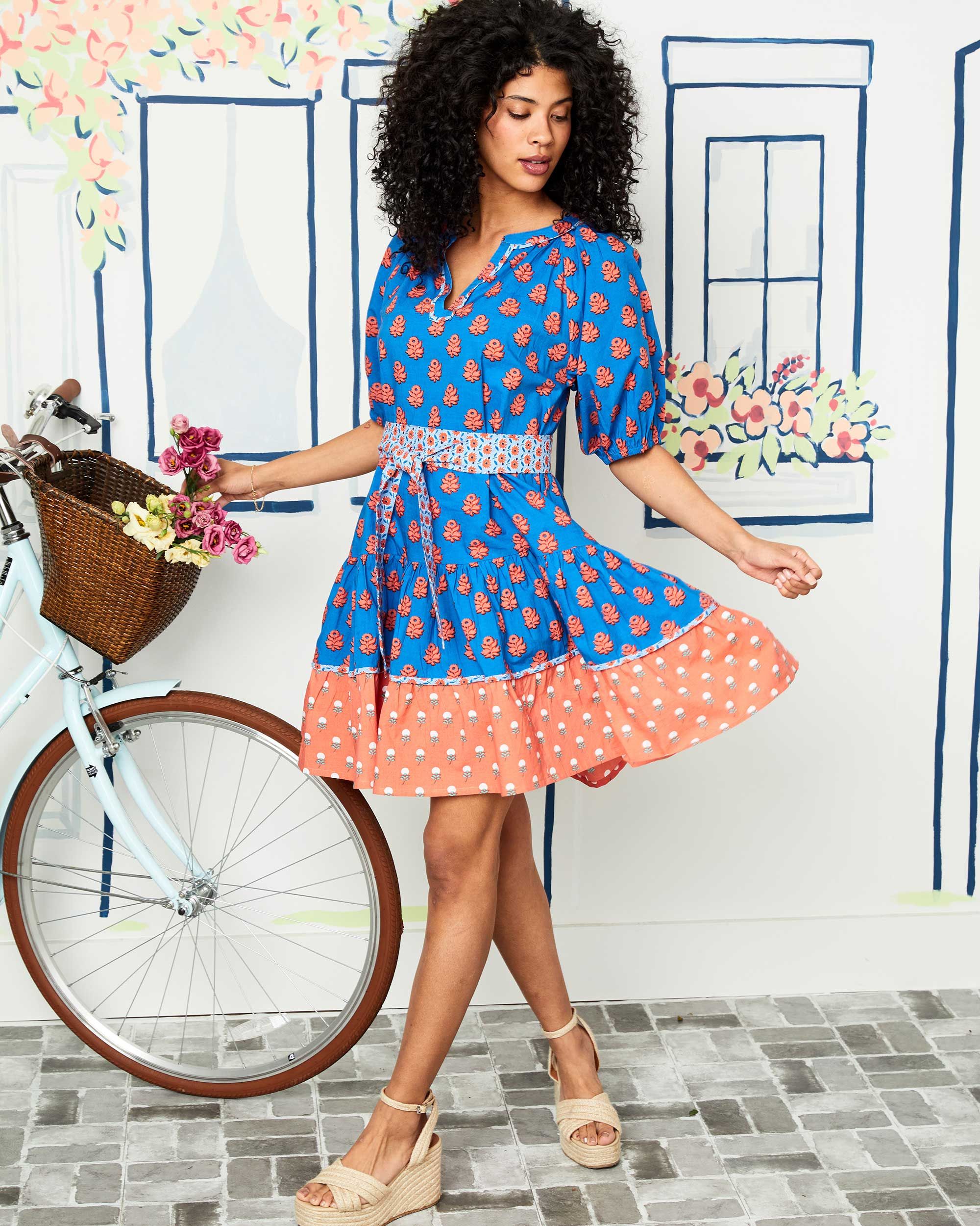 Zinnia - Walk in the Park Dress - Nautical Blue sold by Printfresh product image thumbnail 6
