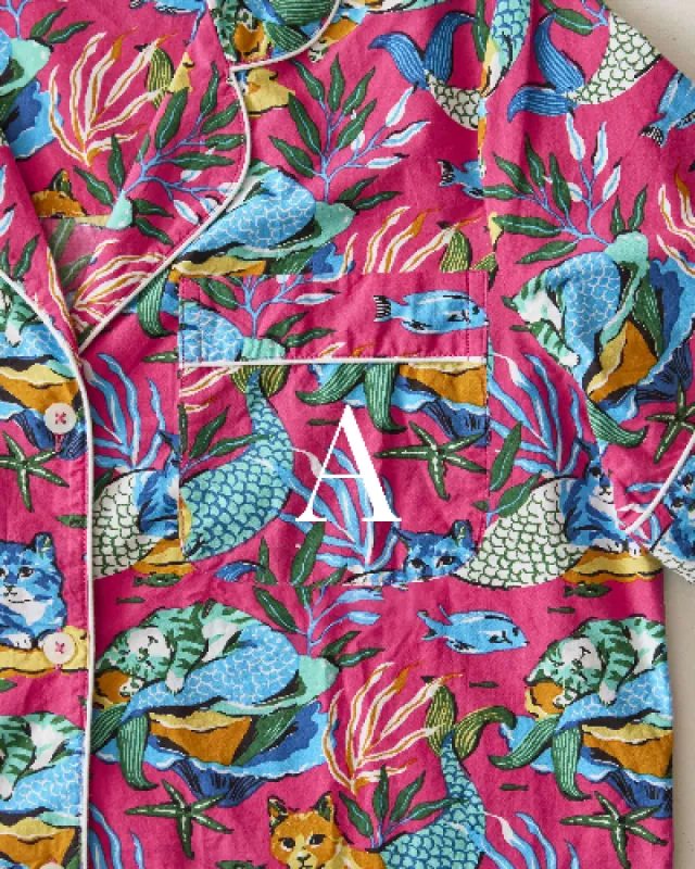 Meowing Mermaids - Short PJ Set - Hot Pink sold by Printfresh