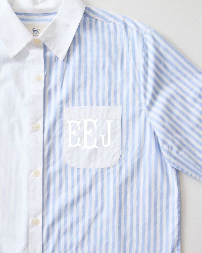 Weekend Stripes - Everyday Button Down - Blue Skies sold by Printfresh