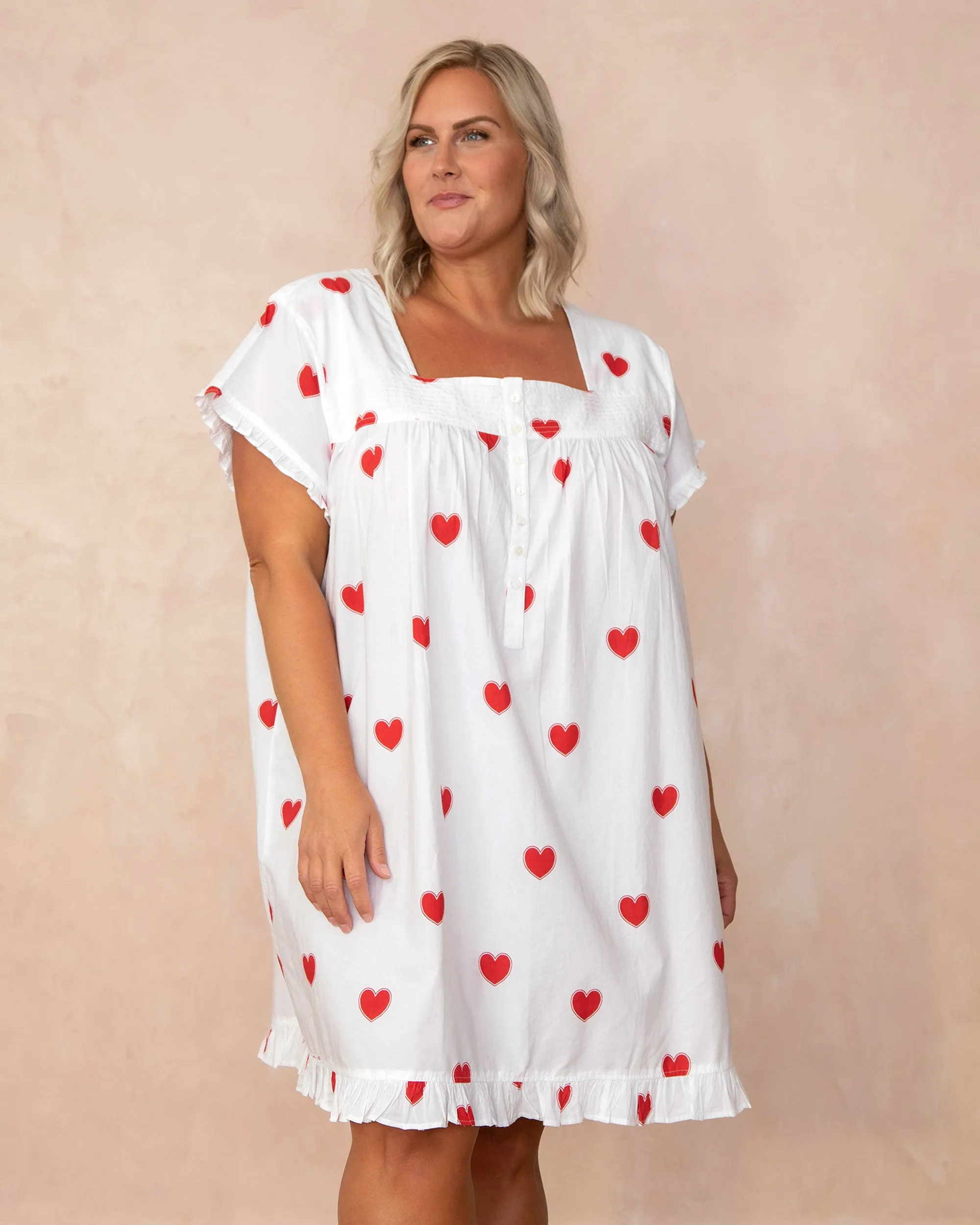 Queen of Hearts - Pintuck Nightgown - Ruby Cloud sold by Printfresh product image thumbnail 5
