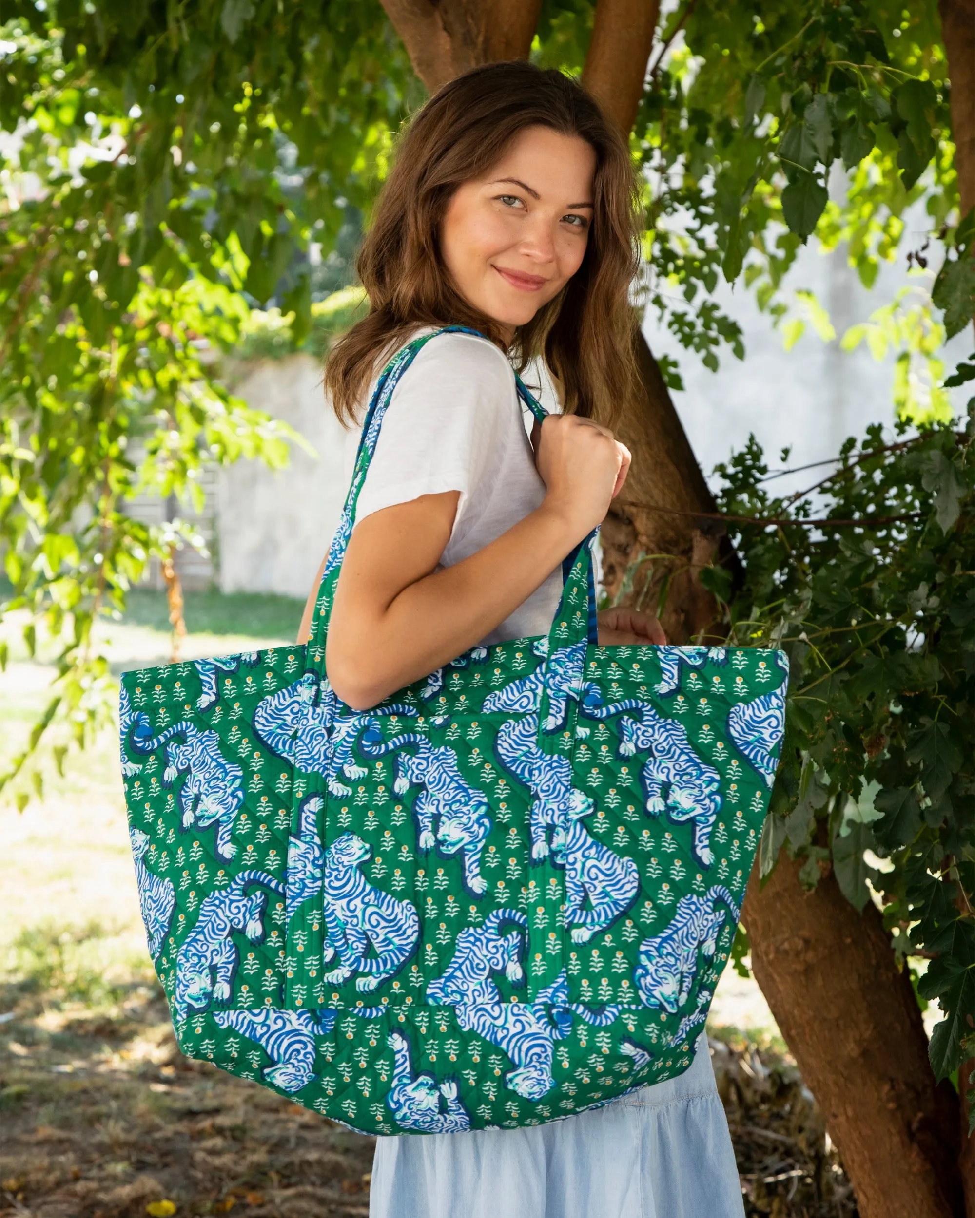 Tiger Queen - Weekend Bag with Pouch - Jade sold by Printfresh product image thumbnail 3