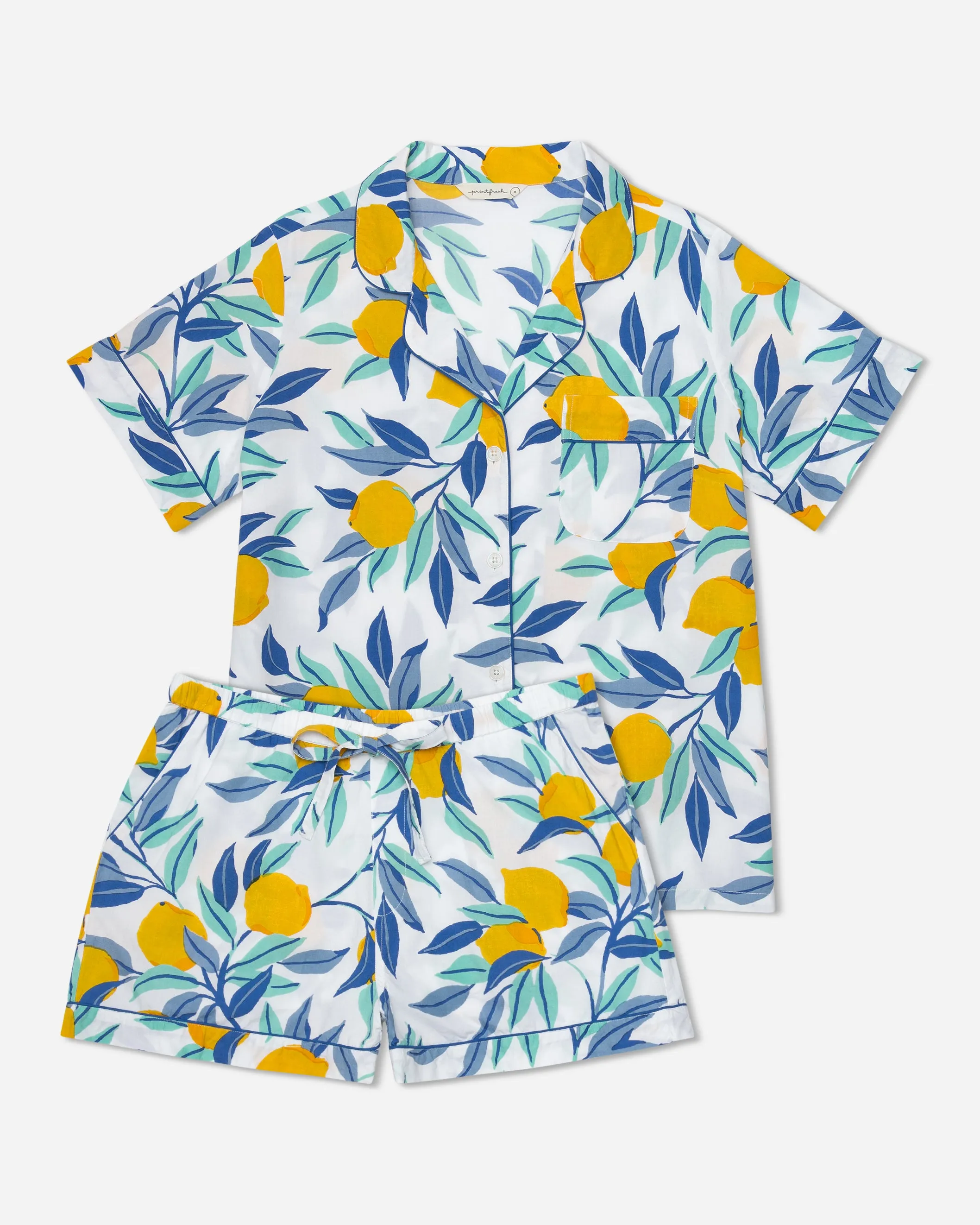 Lemon Zest - Petite Short Sleep Set - Cloud sold by Printfresh product image thumbnail 3
