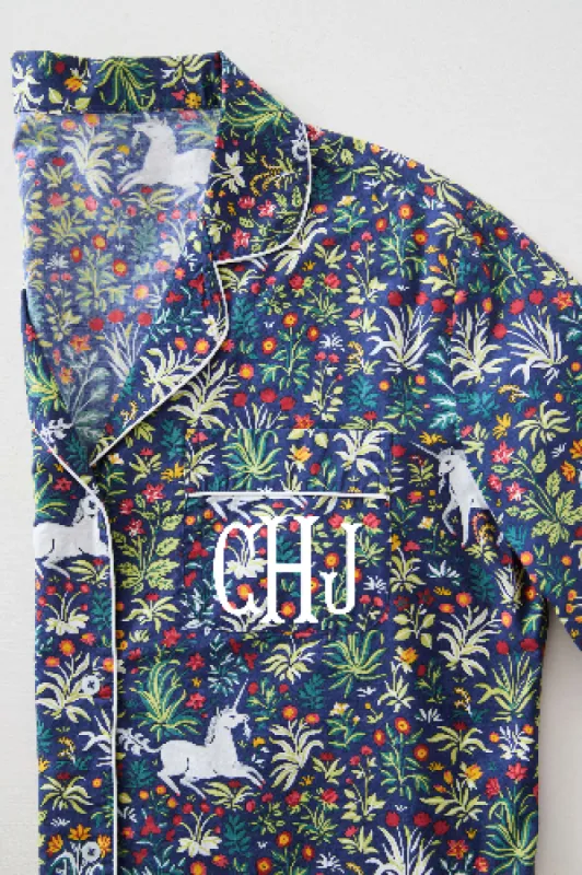 Unicorn's Garden - Sleep Shirt - Indigo sold by Printfresh