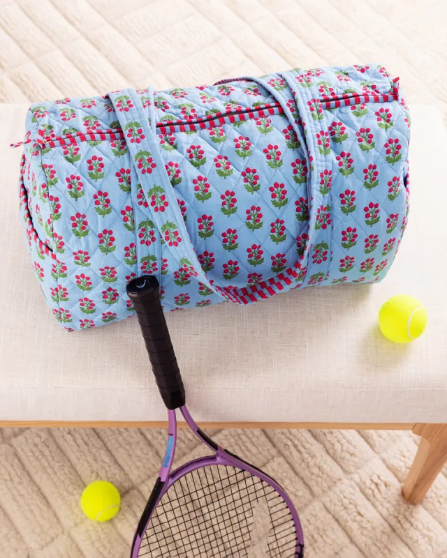 In Bloom - Quilted Duffle Bag - Denim sold by Printfresh