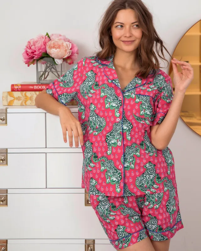 Tiger Queen - Short Sleep Set - Hibiscus sold by Printfresh