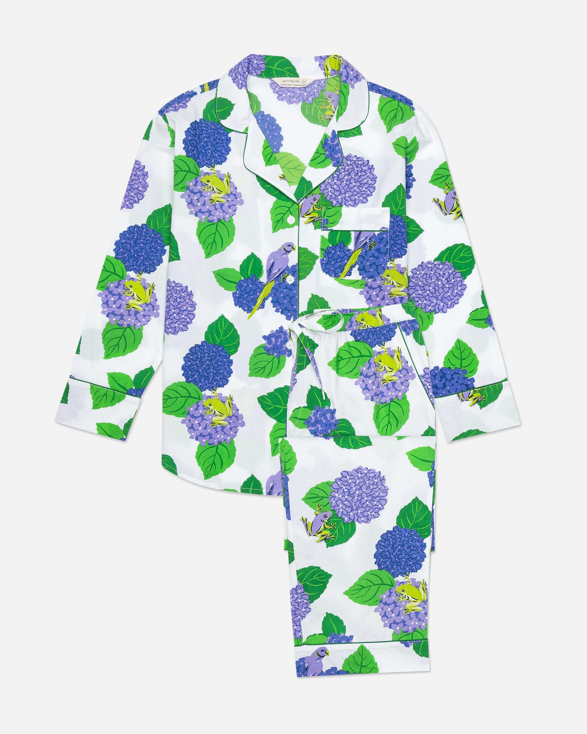 Hydrangea Hideaway - Long Sleep Set - Cloud sold by Printfresh product image thumbnail 2