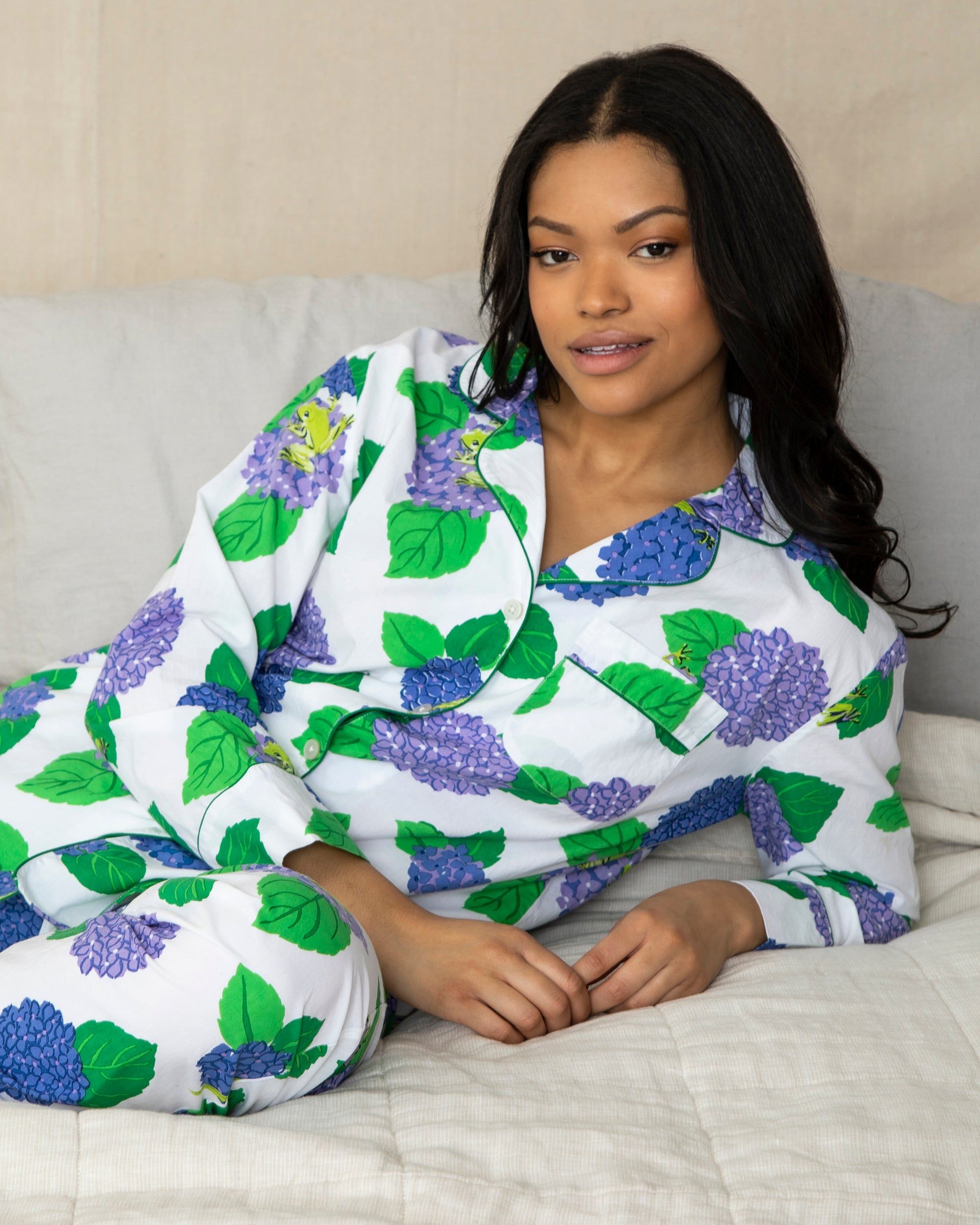 Hydrangea Hideaway - Long Sleep Set - Cloud sold by Printfresh product image thumbnail 6