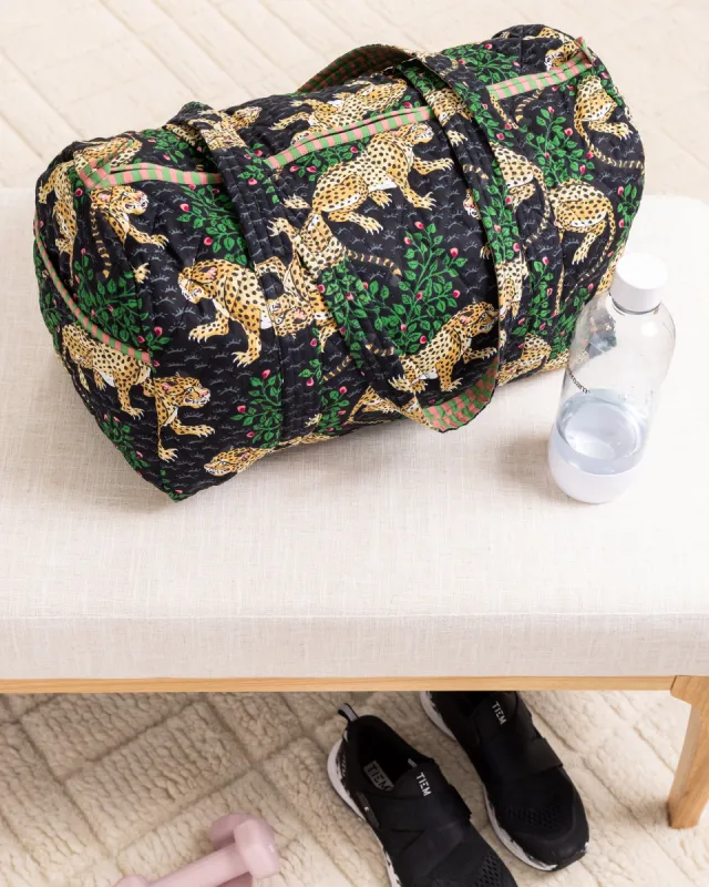 Bagheera - Quilted Duffle Bag - Ink sold by Printfresh