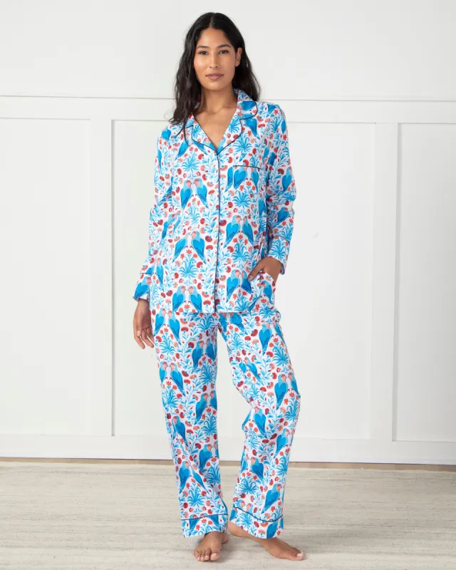 Lovebirds - Long PJ Set - Blue Cloud sold by Printfresh