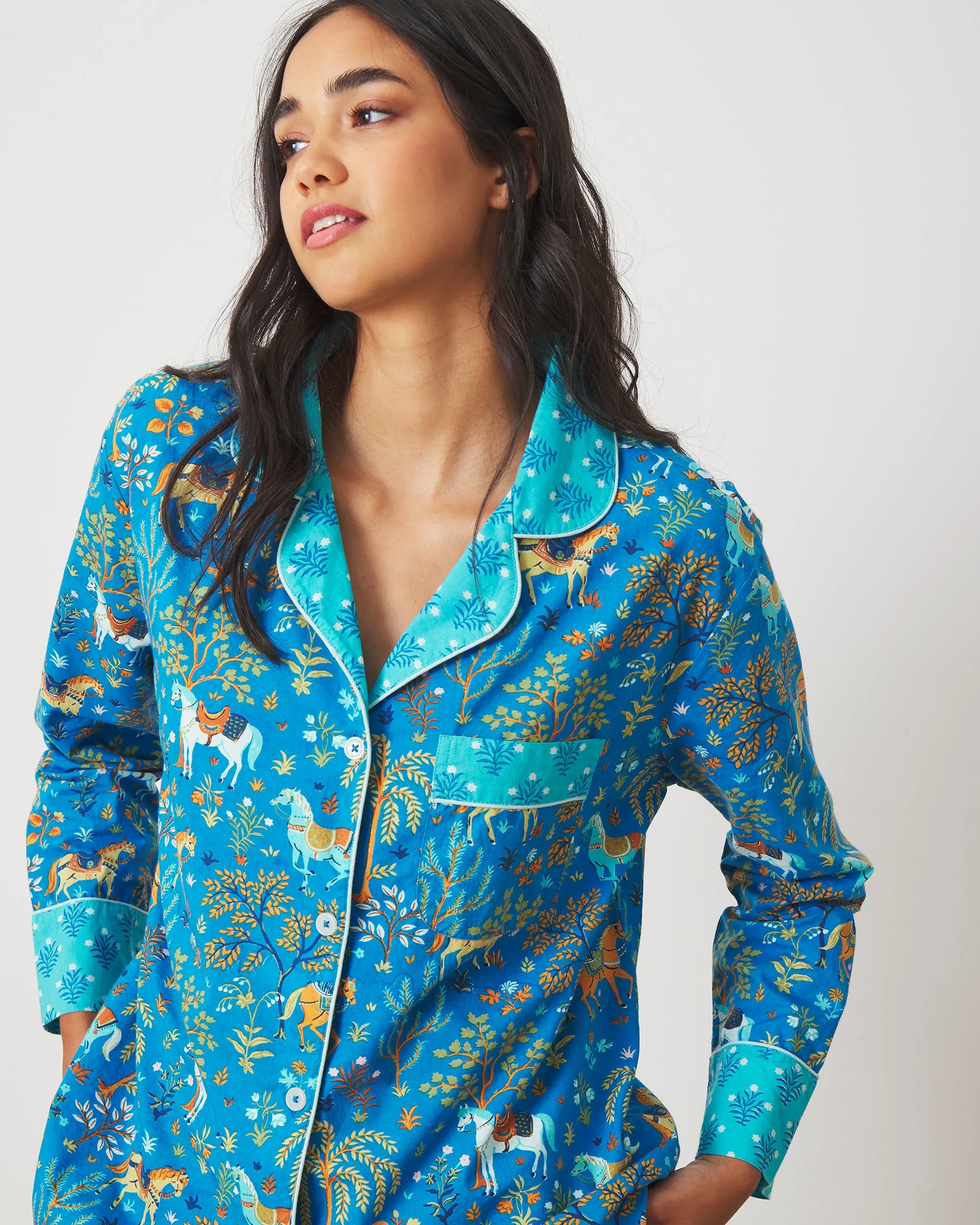 Show Pony - Tall Long PJ Set - Steel Blue sold by Printfresh