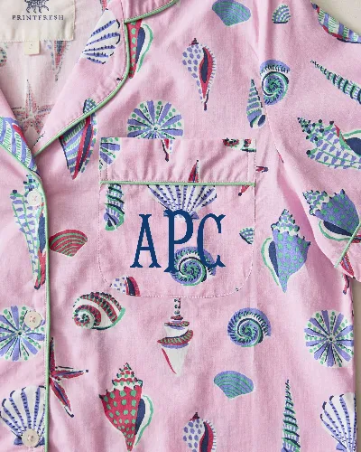 Beachcomber - Short Sleeve Top & Cropped Pants Set - Pink Sand sold by Printfresh