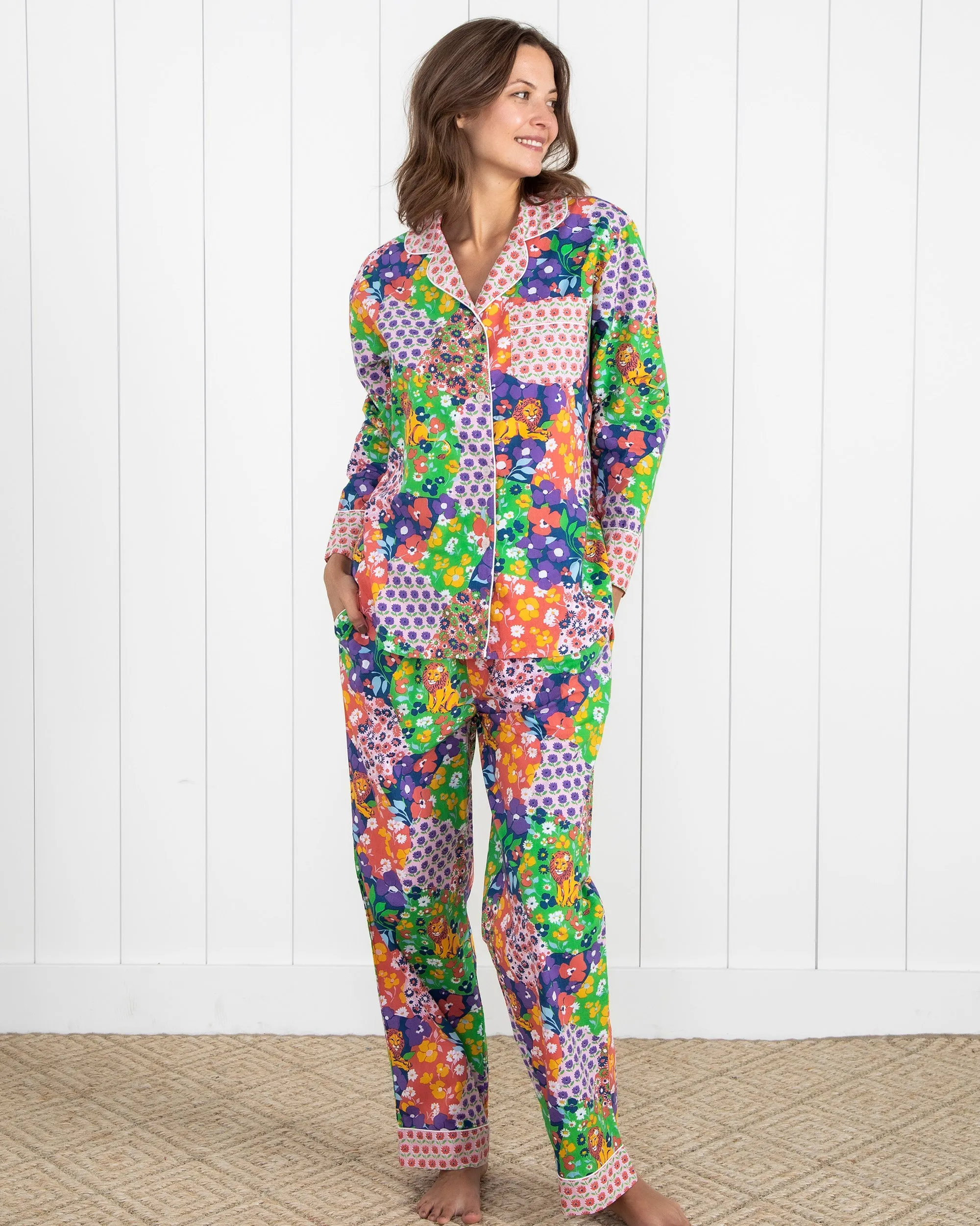 Flower Power - Long PJ Set - Grape Soda sold by Printfresh product image thumbnail 4