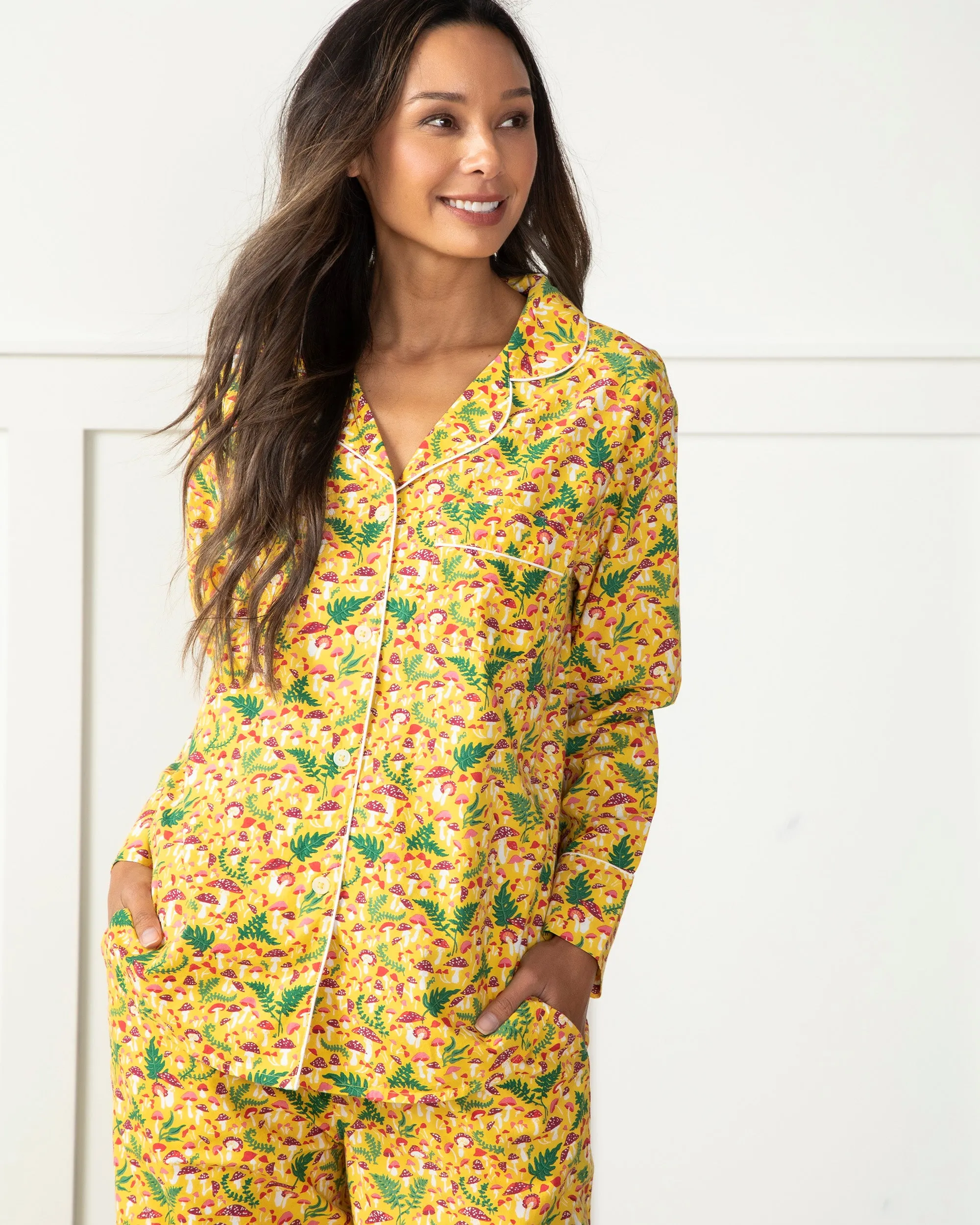Toadstools - Long PJ Set - Sunshine Yellow sold by Printfresh