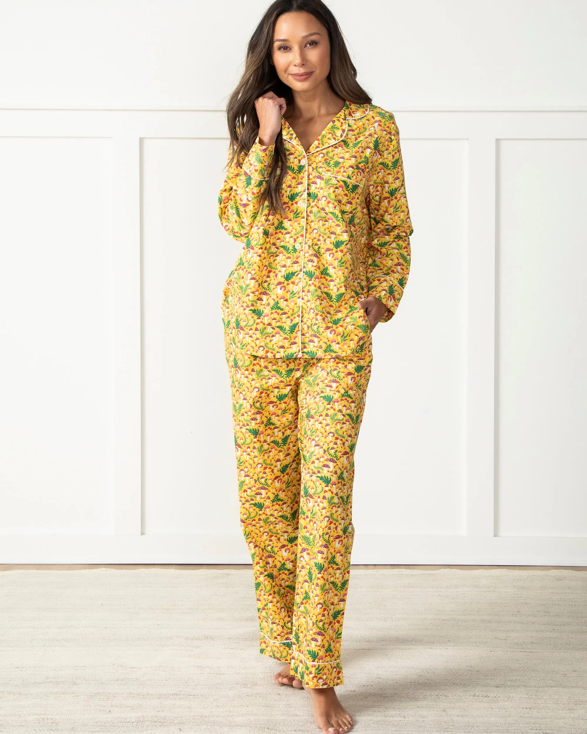 Toadstools - Long PJ Set - Sunshine Yellow sold by Printfresh product image thumbnail 2