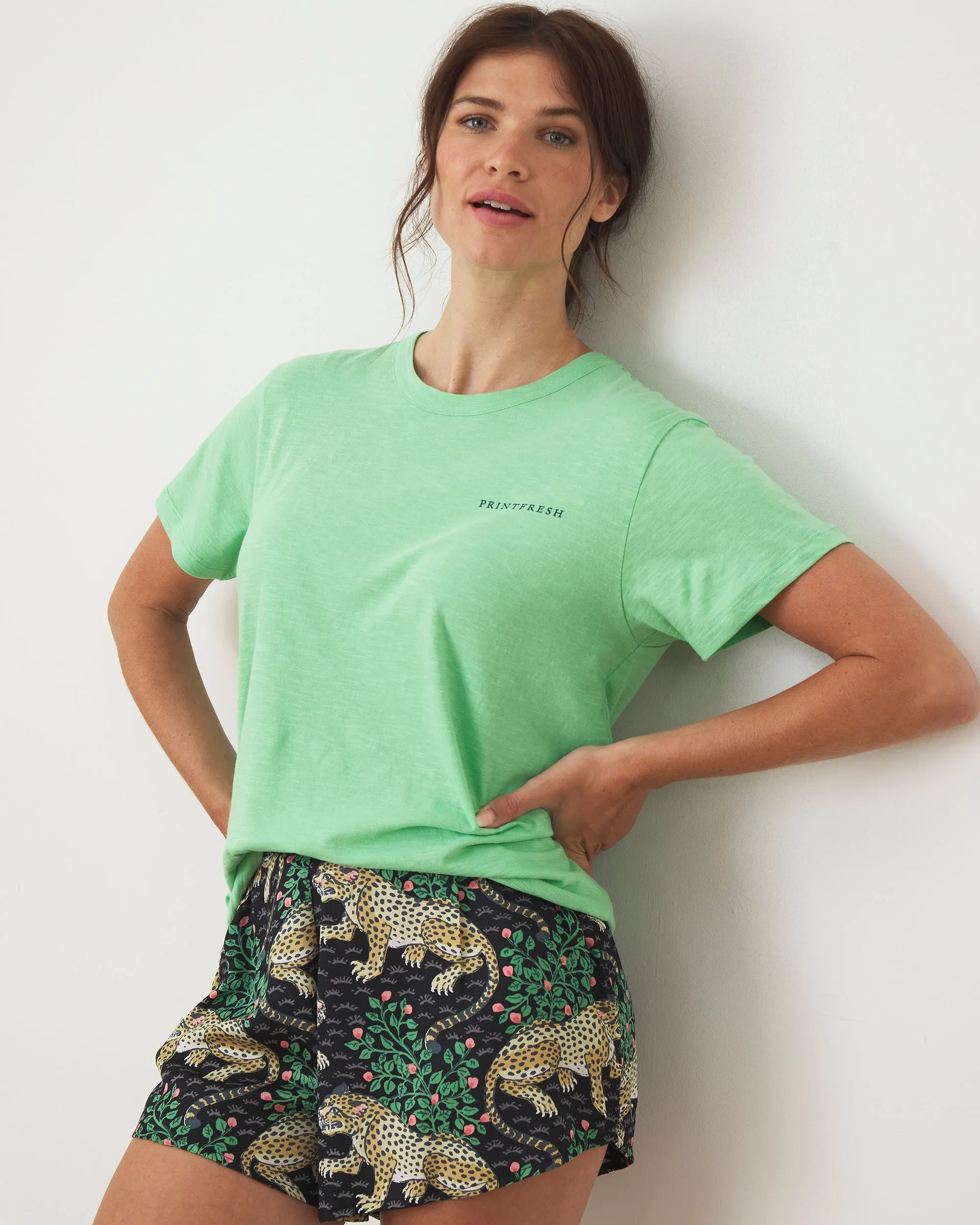 Live On The Bright Side - Oversized Graphic Tee - Avocado sold by Printfresh product image thumbnail 2