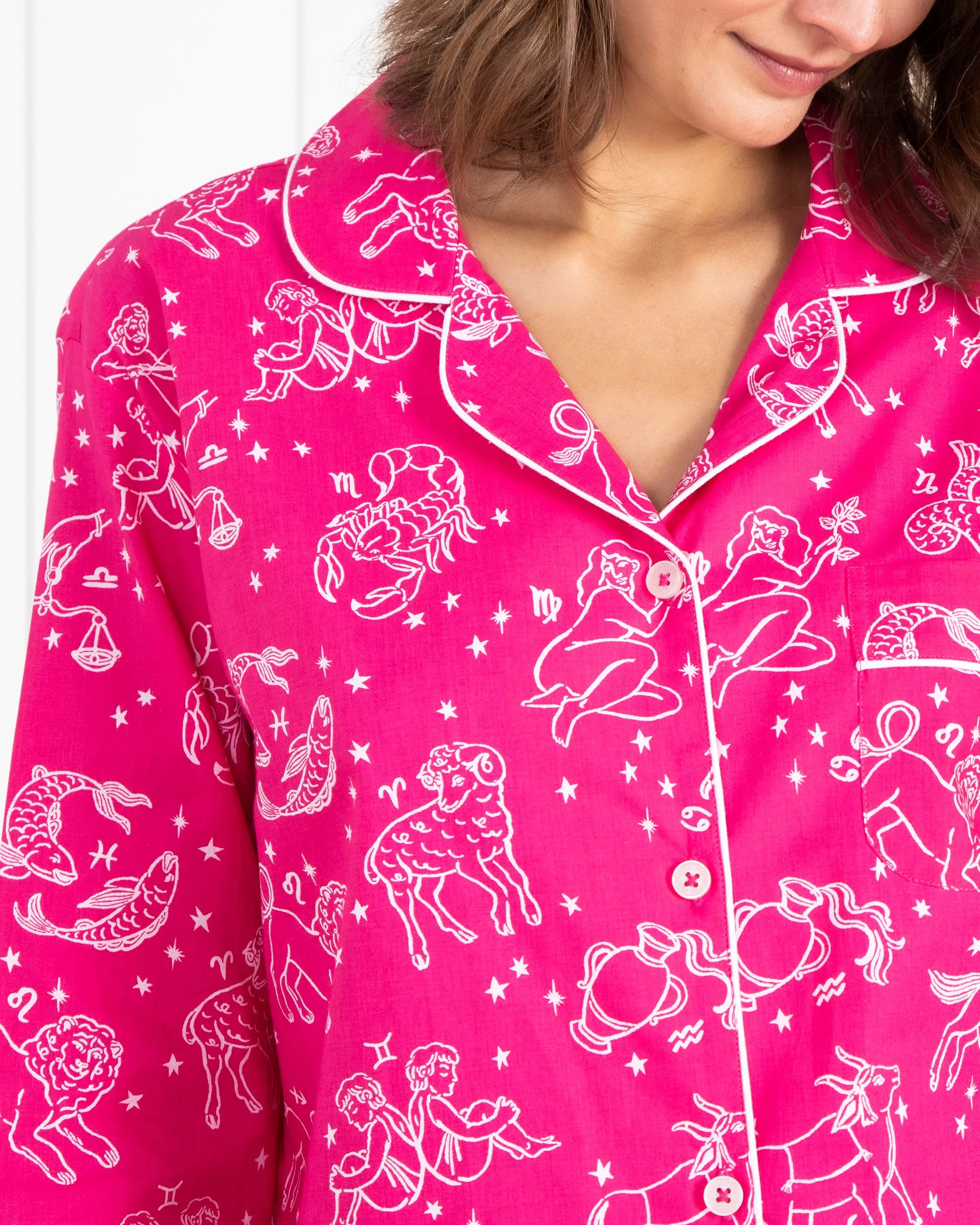 Daily Horoscope - Long PJ Set - Electric Pink sold by Printfresh product image thumbnail 4