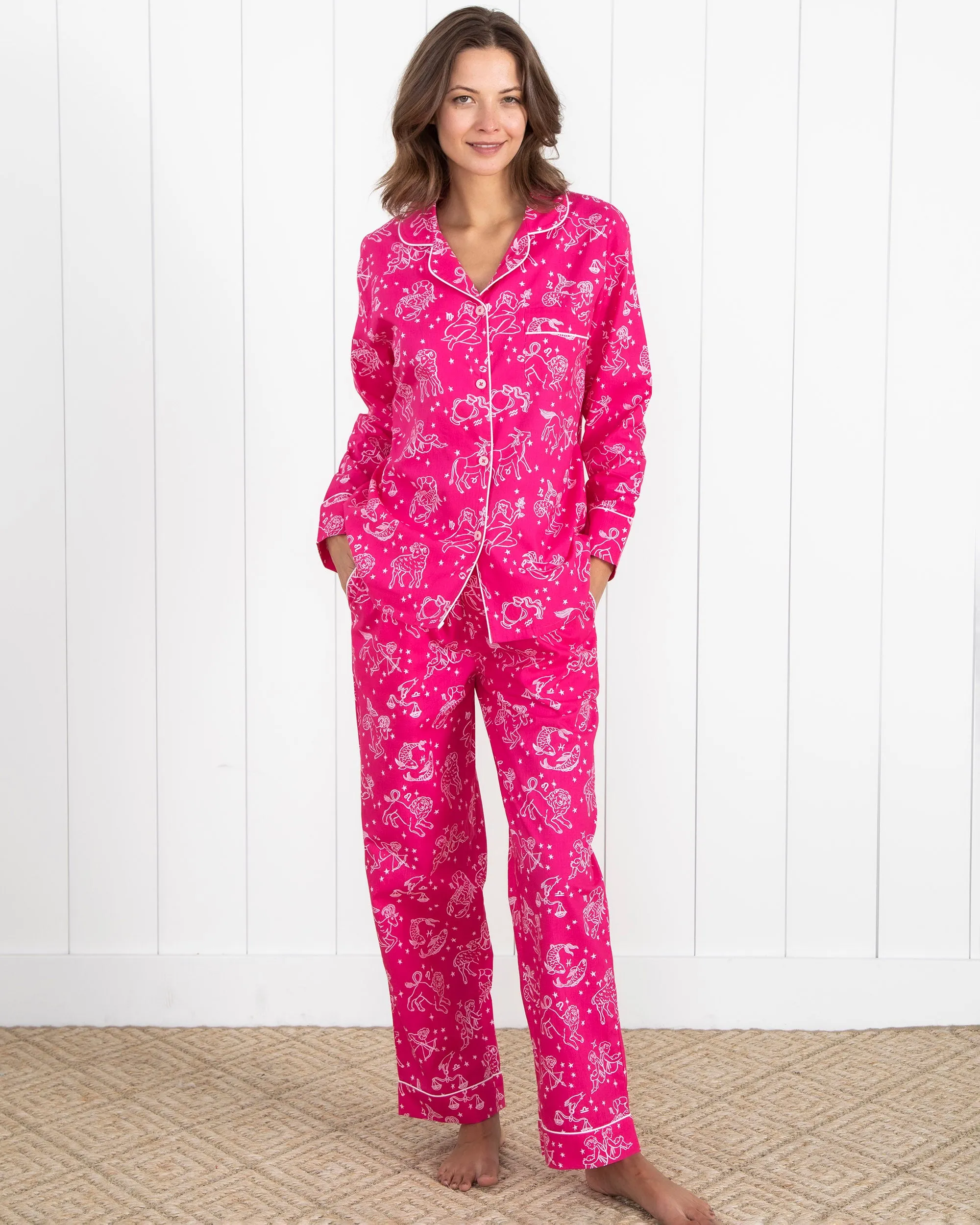Daily Horoscope - Long PJ Set - Electric Pink sold by Printfresh product image thumbnail 3