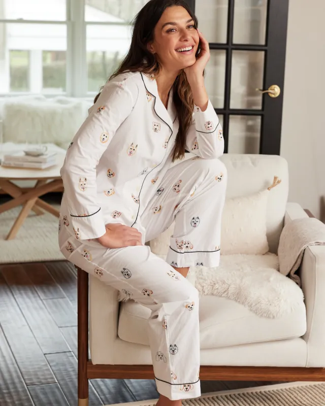 Happy Hounds - Tall Long PJ Set - Cloud sold by Printfresh