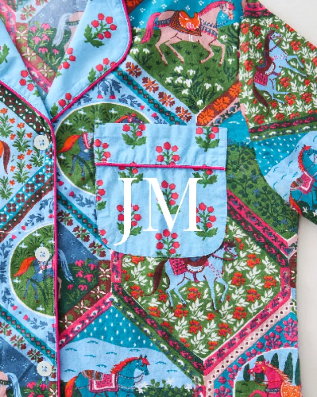 High Horse - Short PJ Set - Blush Denim made by Printfresh