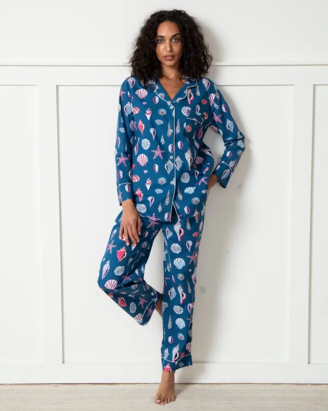 Beachcomber - Tall Long PJ Set - Shoreline Blue sold by Printfresh