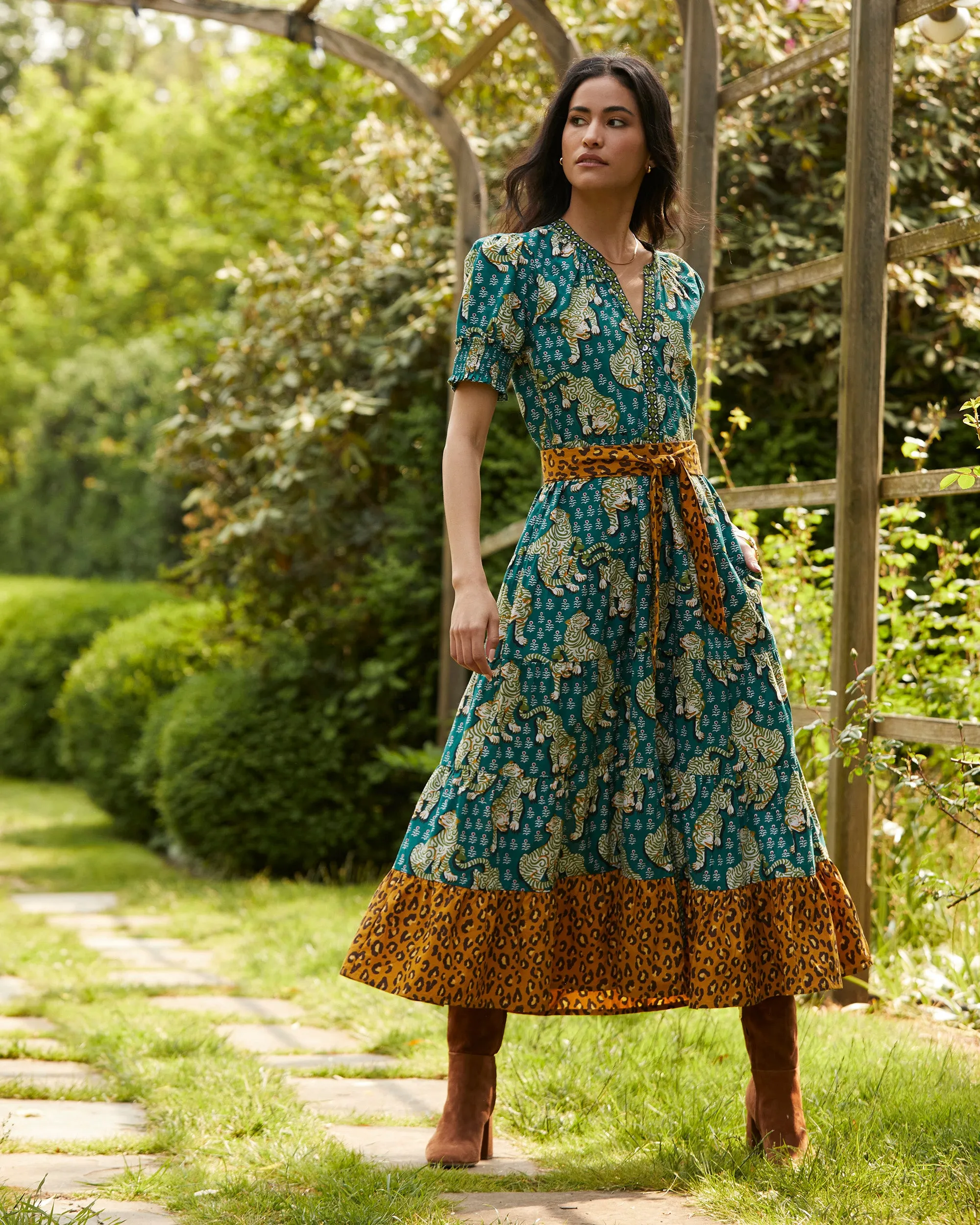 Tiger Queen - Grand Entrance Dress - Fern Forest sold by Printfresh product image thumbnail 2