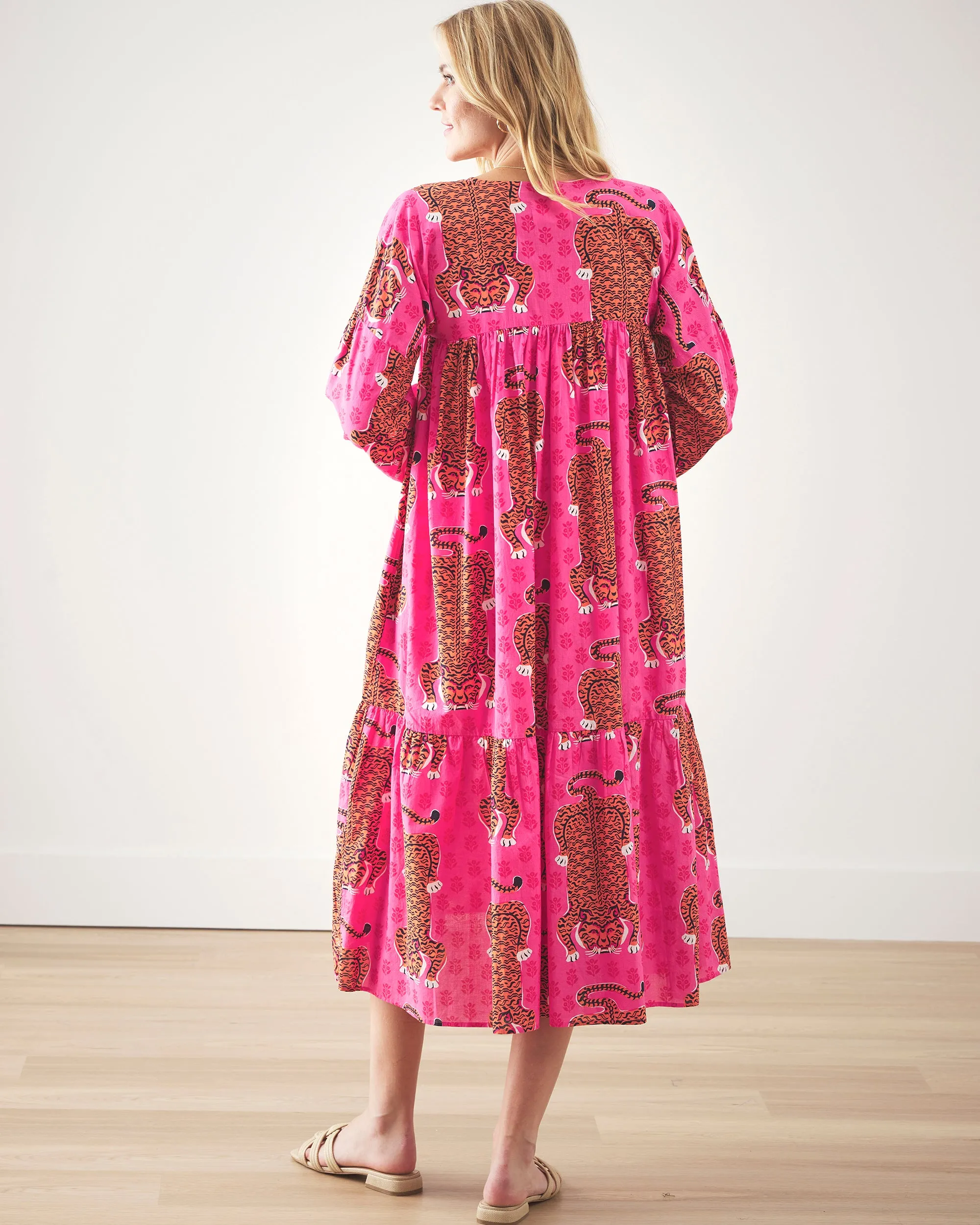 Siberian Stripes - Day Tripper Dress - Neon Rose sold by Printfresh product image thumbnail 5