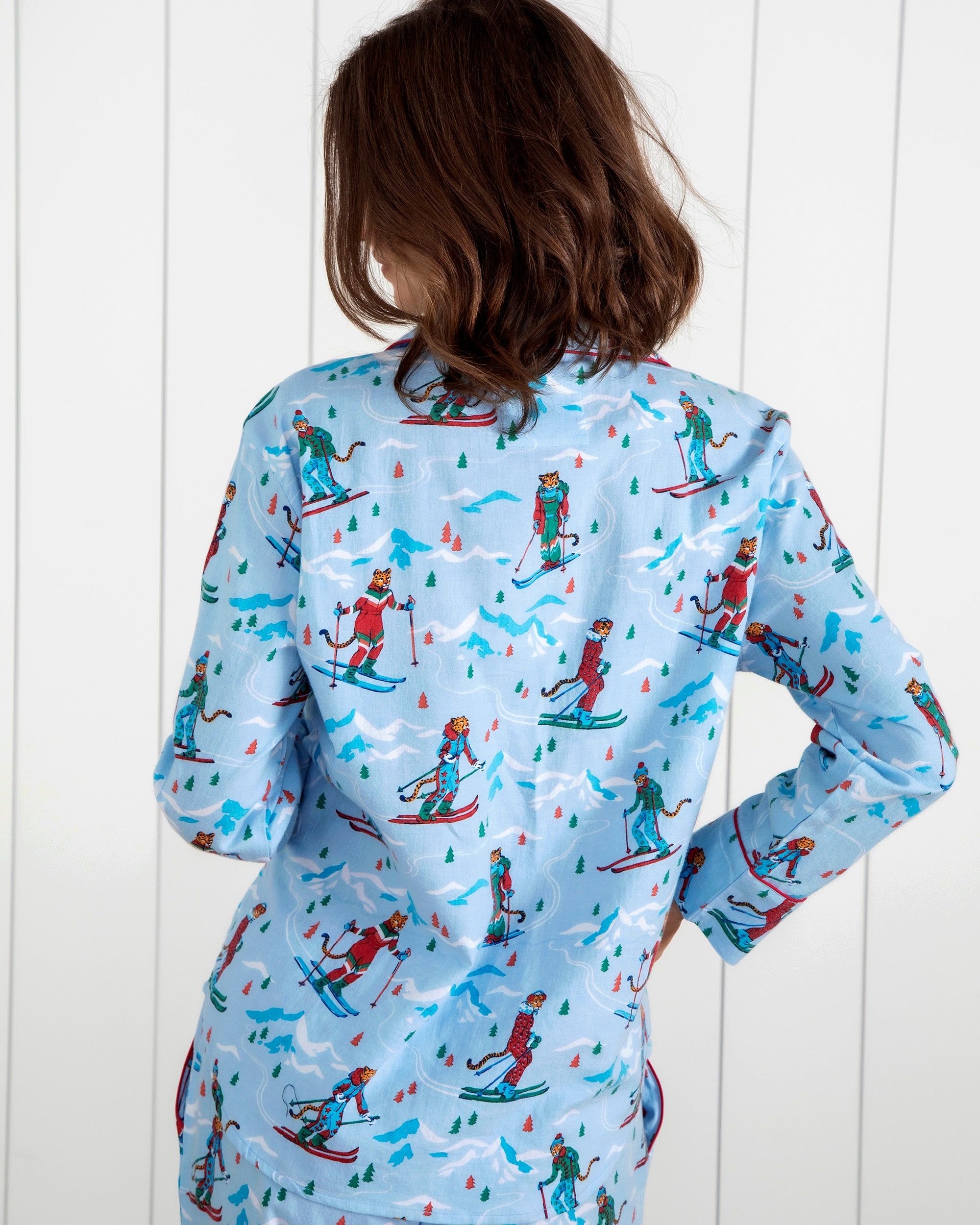 Hit the Slopes - Petite Flannel Long Sleep Set - Frosted Lake sold by Printfresh product image thumbnail 5