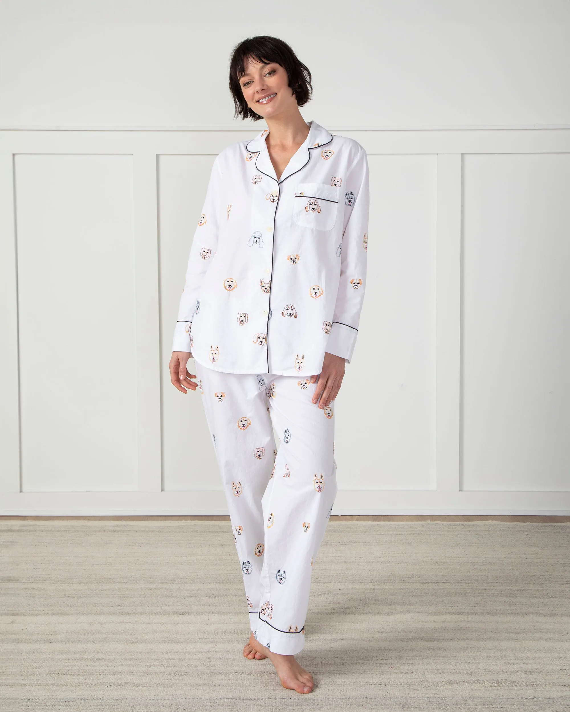 Happy Hounds - Petite Long PJ Set - Cloud sold by Printfresh
