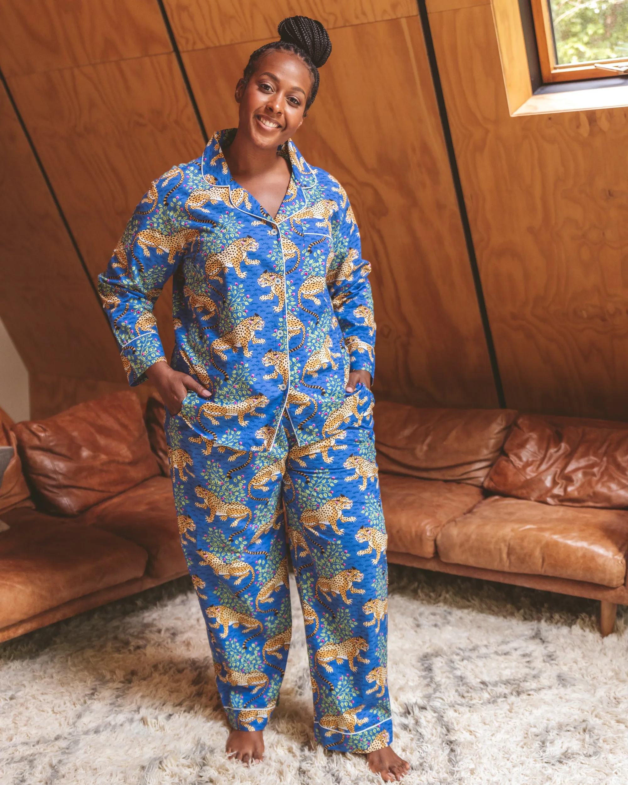 Bagheera - Long PJ Set - Sapphire sold by Printfresh product image thumbnail 3