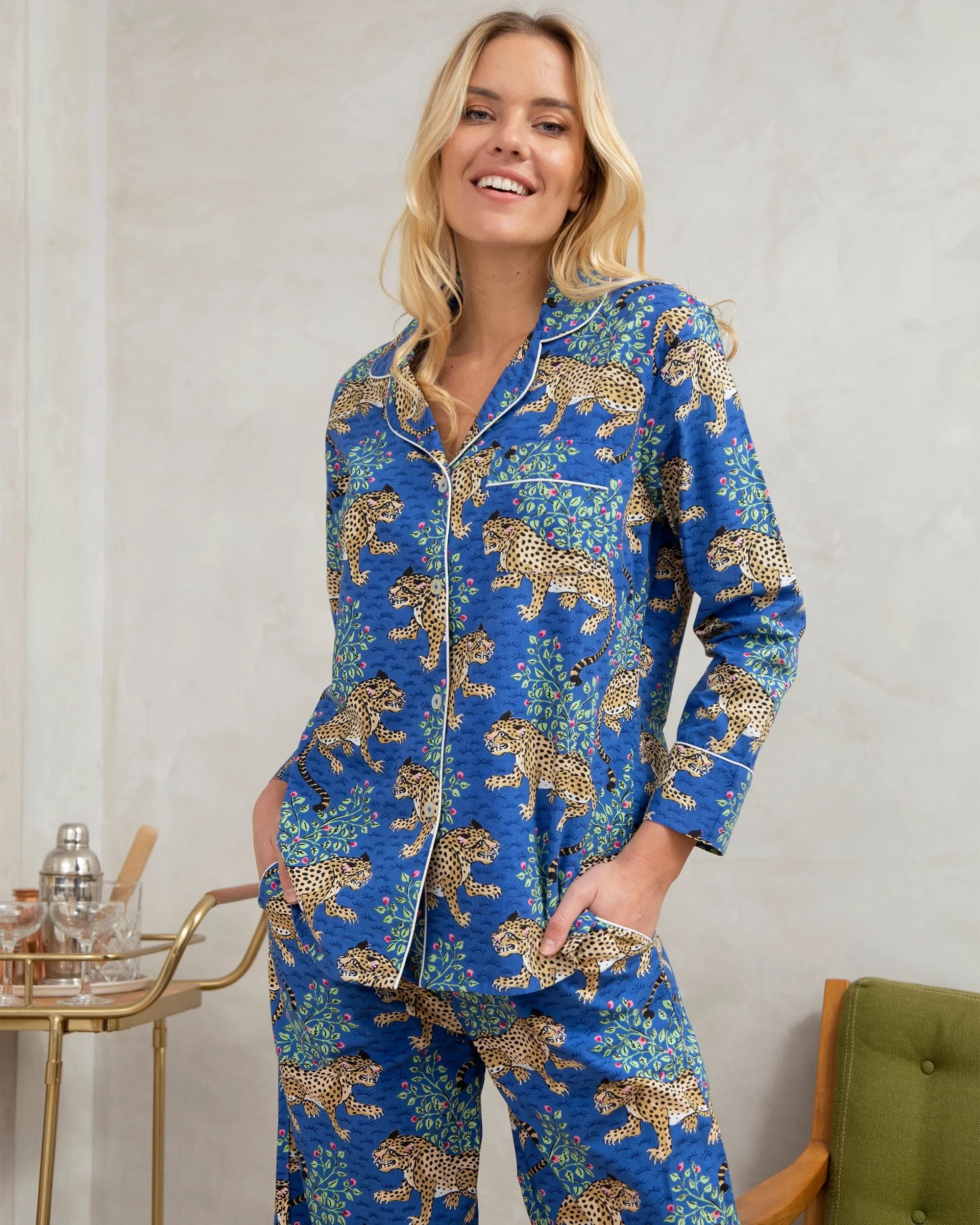 Bagheera - Long PJ Set - Sapphire sold by Printfresh product image thumbnail 2