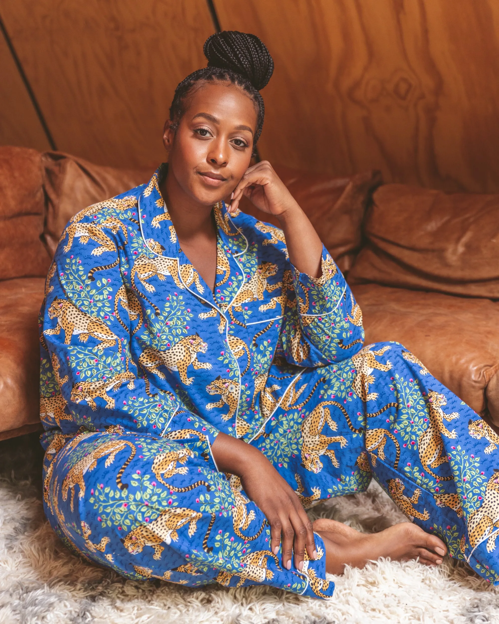 Bagheera - Long PJ Set - Sapphire sold by Printfresh product image thumbnail 5