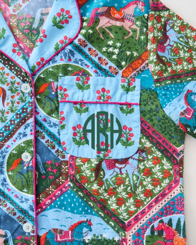 High Horse - Long PJ Set - Blush Denim made by Printfresh