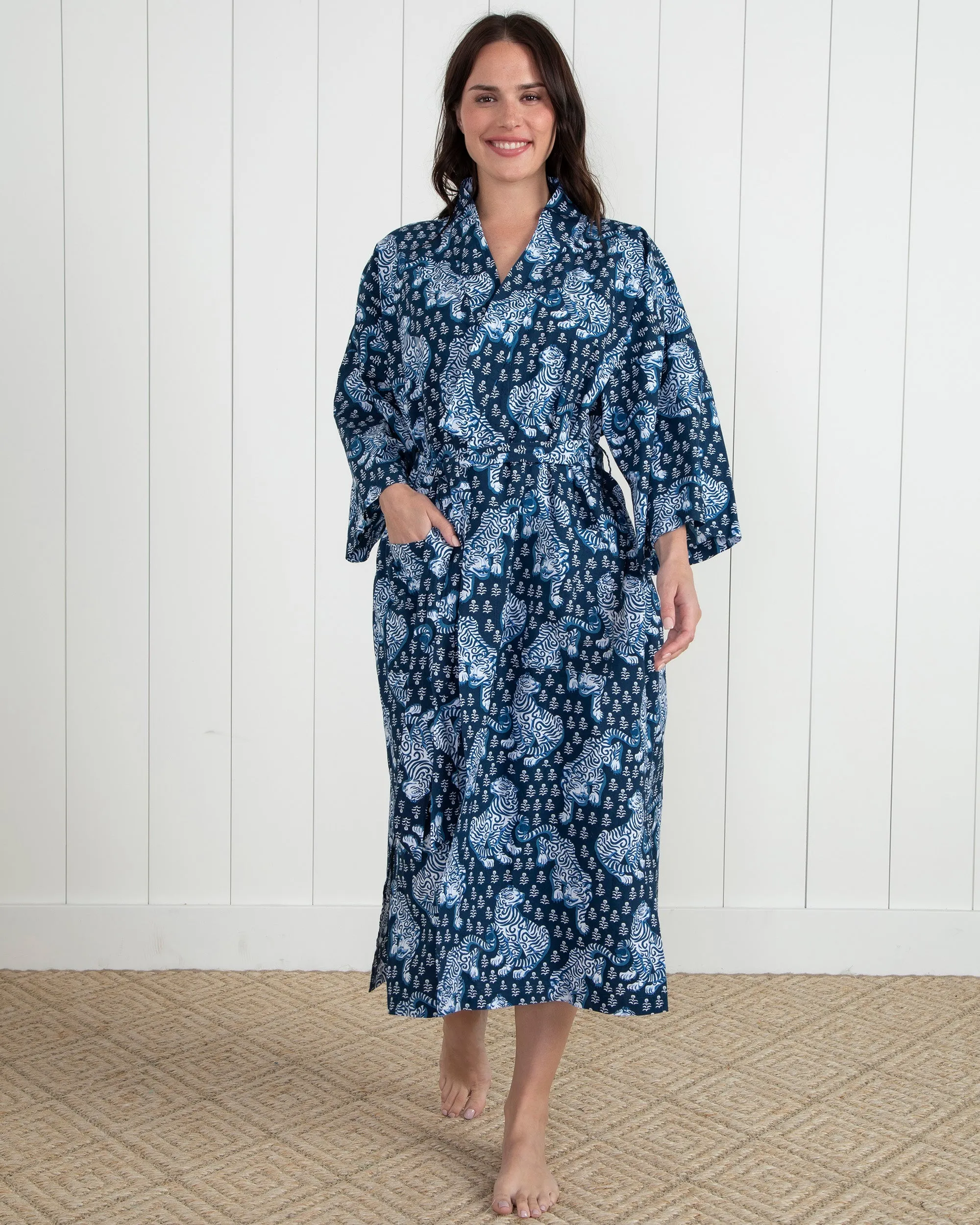 Tiger Queen - Robe - Navy sold by Printfresh product image thumbnail 3