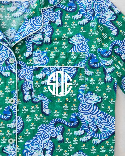 Tiger Queen - Long Sleep Set - Jade sold by Printfresh