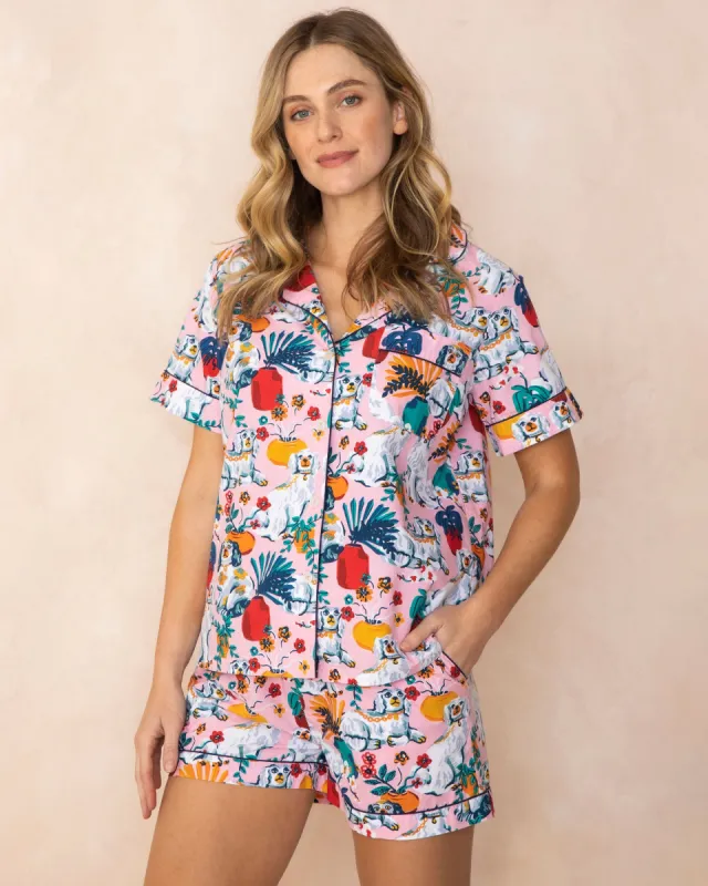 Good Dog - Short PJ Set - Vintage Rose sold by Printfresh
