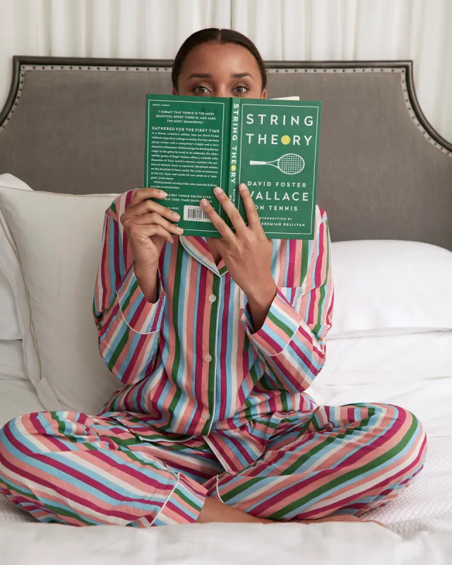 Candy Stripe - Long Sleep Set - Fuchsia Blush sold by Printfresh