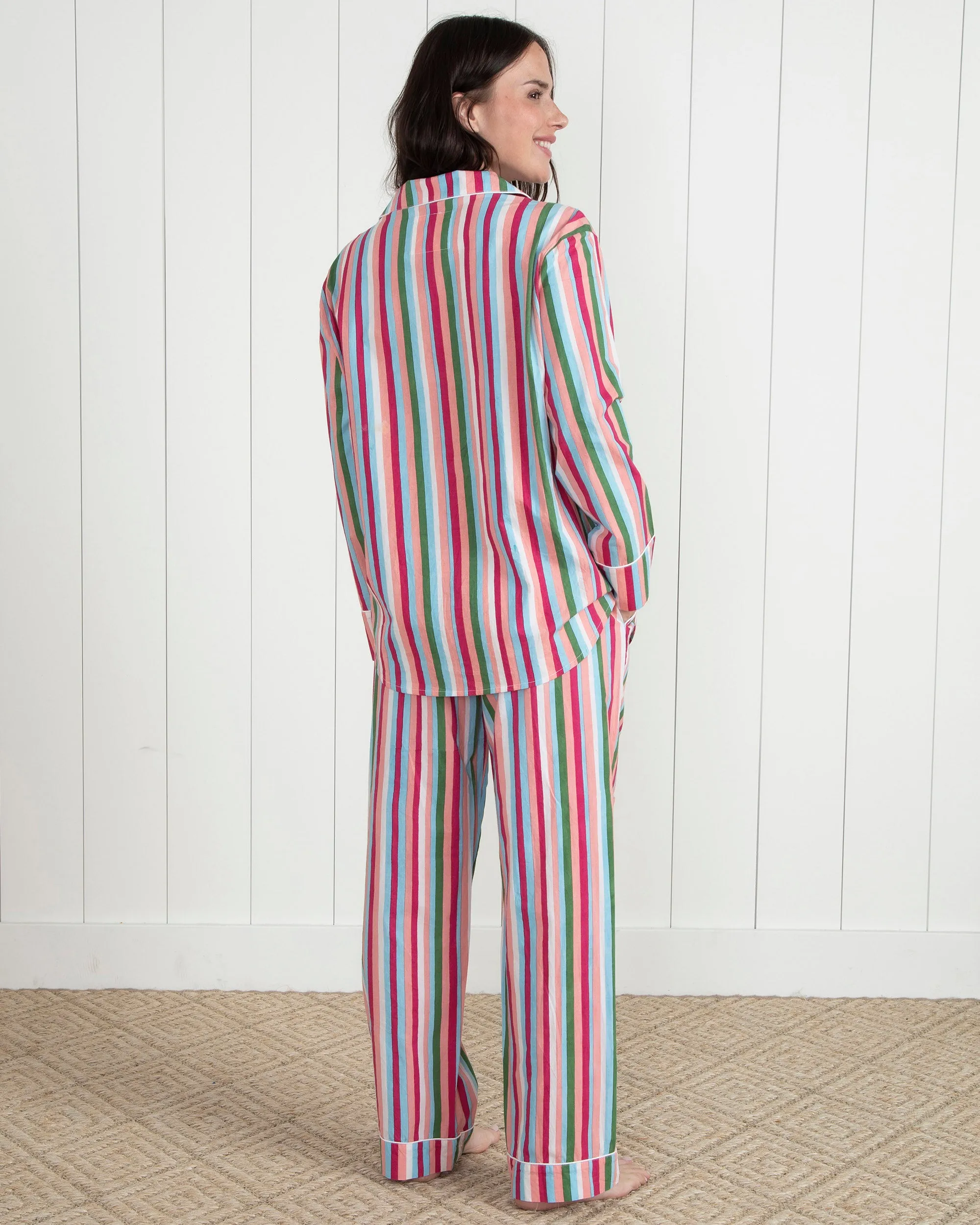 Candy Stripe - Long Sleep Set - Fuchsia Blush sold by Printfresh product image thumbnail 5