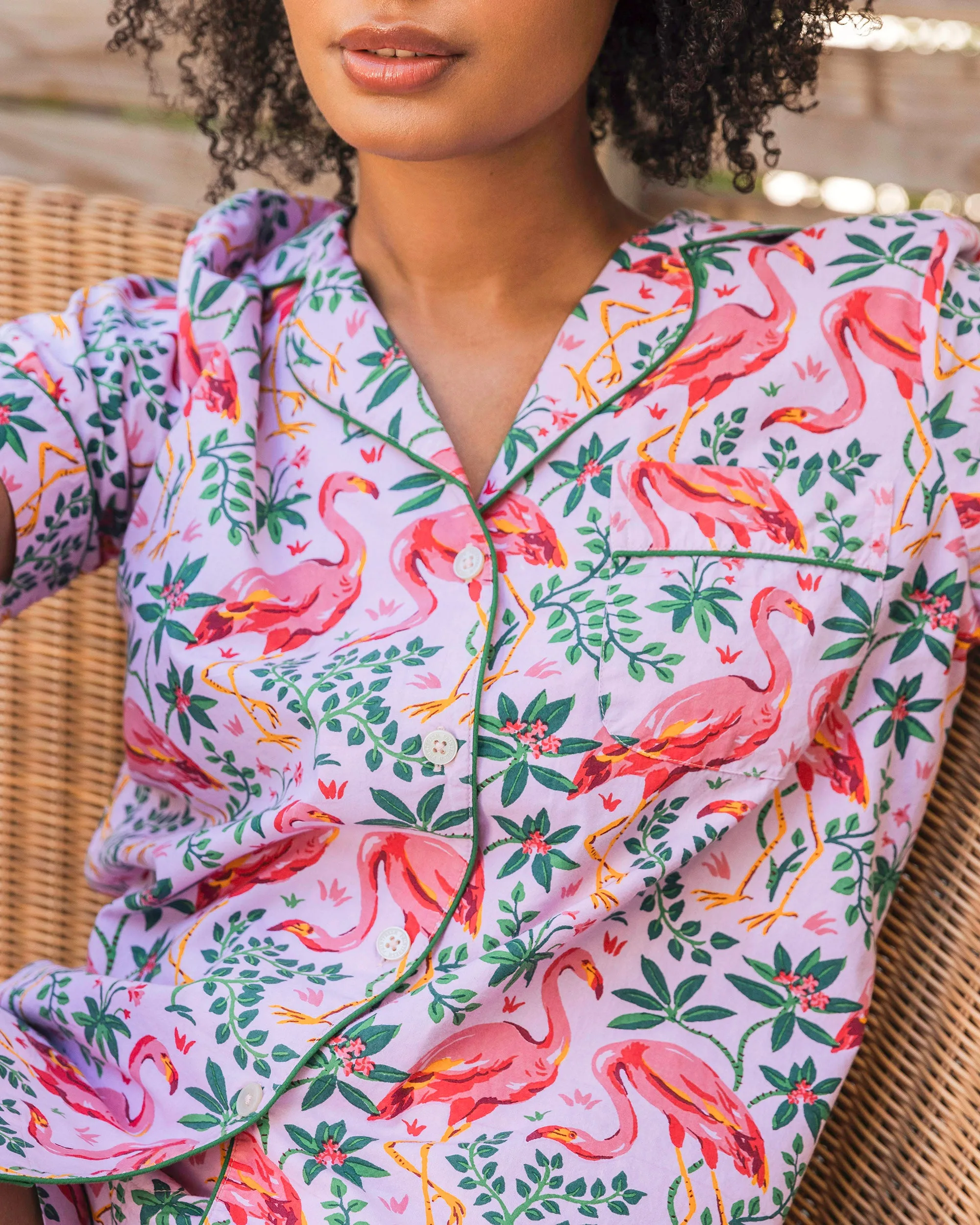 Flock of Flamingos - Short PJ Set - Rose sold by Printfresh product image thumbnail 3