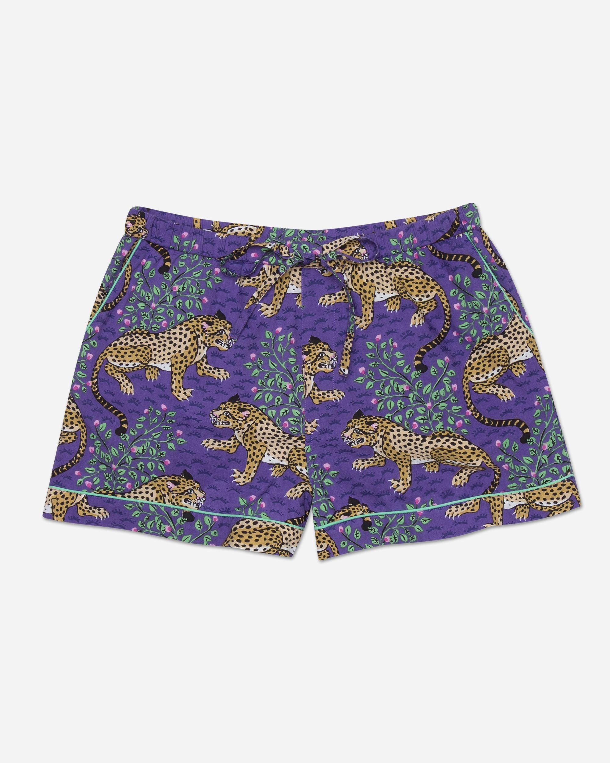 Bagheera - Pajama Shorts - Violet sold by Printfresh product image thumbnail 3