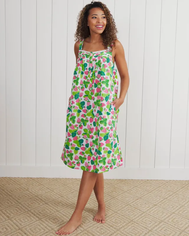 Strawberry Fields - Back to Bed Nightgown - Pink Salt sold by Printfresh