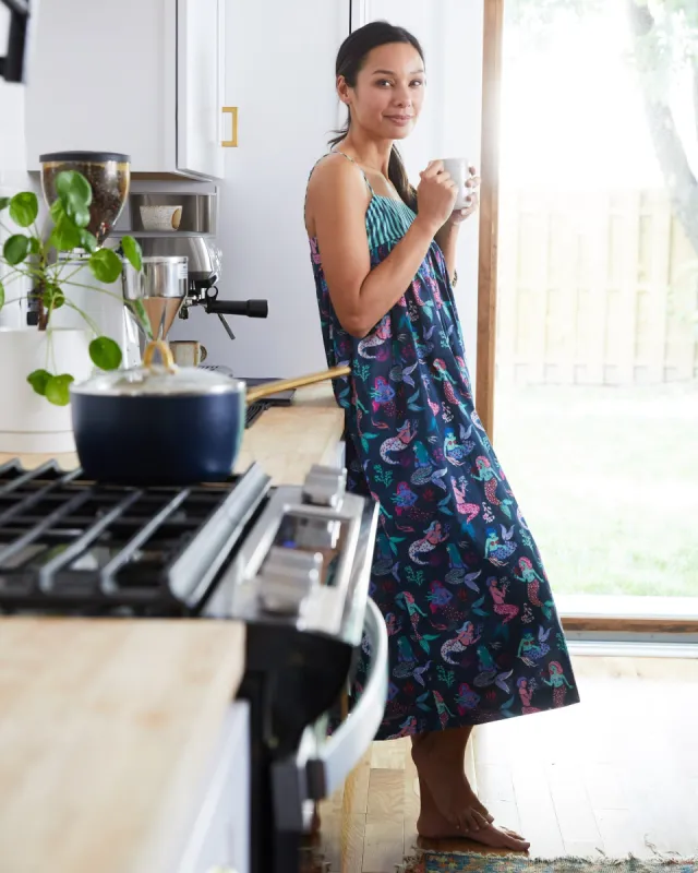 Mythical Mermaids - Daydream Nightgown - Shoreline Blue sold by Printfresh