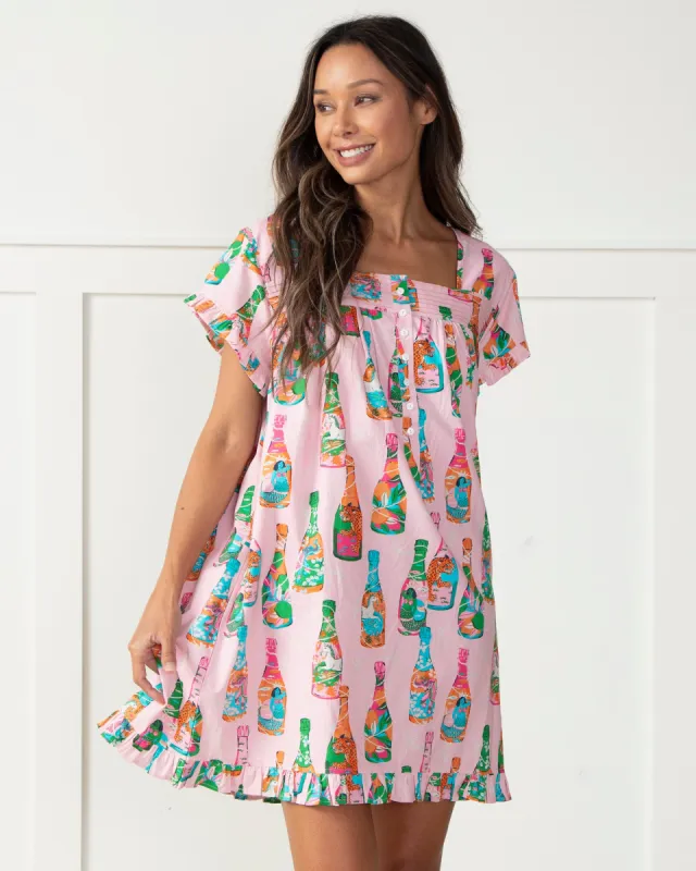 Pop the Bubbly - Pintuck Nightgown - Sparkling Rosé sold by Printfresh