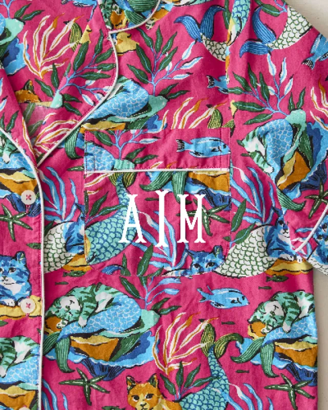 Meowing Mermaids - Short PJ Set - Hot Pink sold by Printfresh