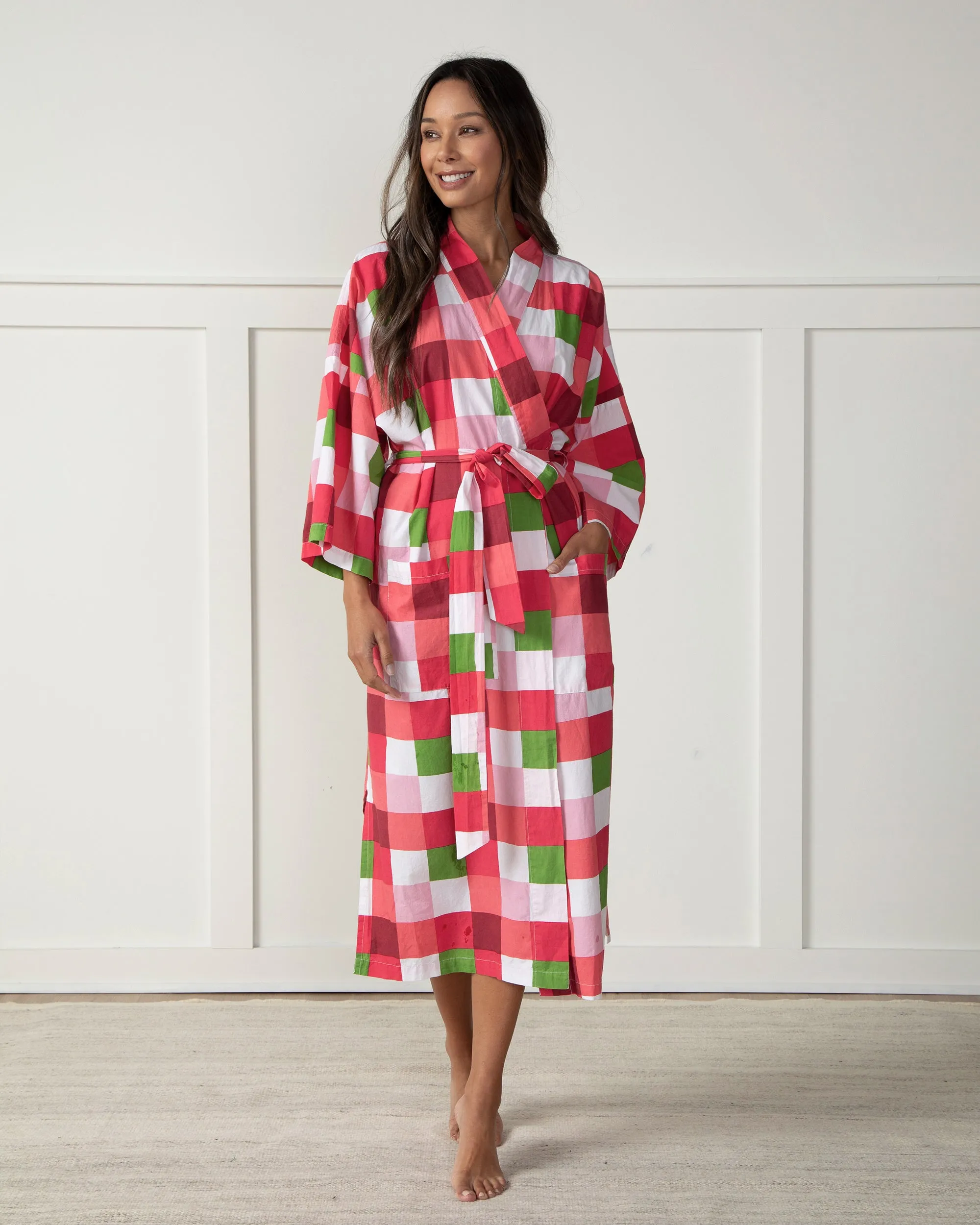 Buffalo Plaid - Robe - Mulled Wine sold by Printfresh