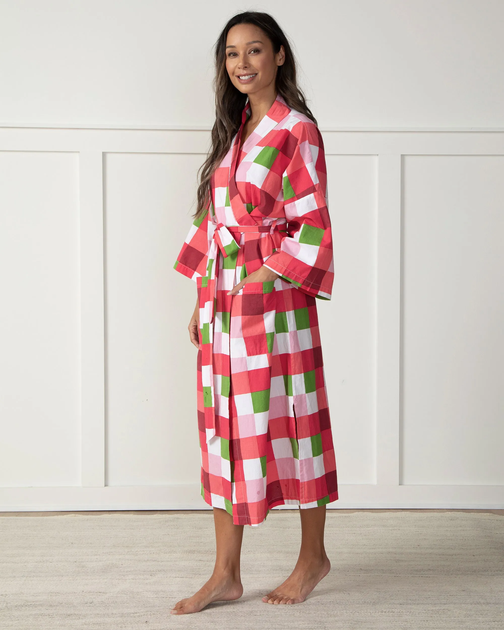 Buffalo Plaid - Robe - Mulled Wine sold by Printfresh product image thumbnail 3