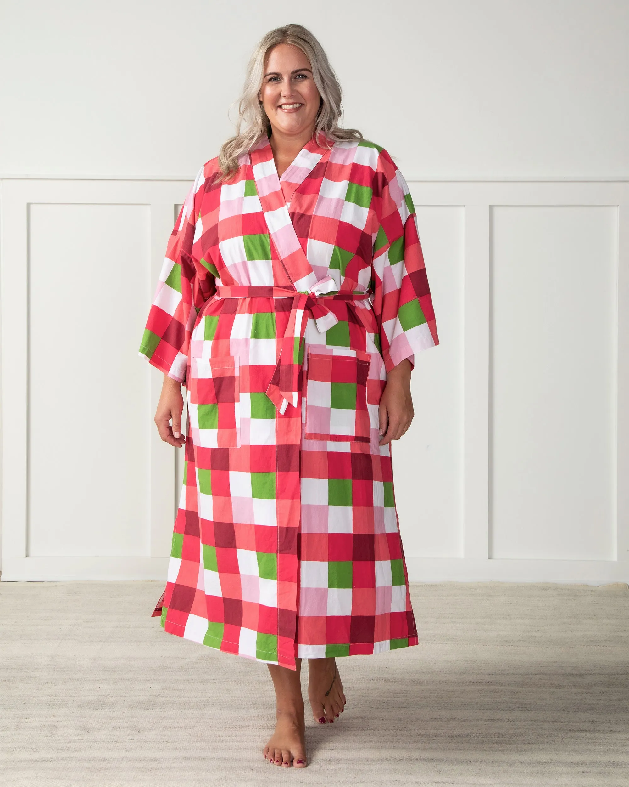 Buffalo Plaid - Robe - Mulled Wine sold by Printfresh product image thumbnail 4