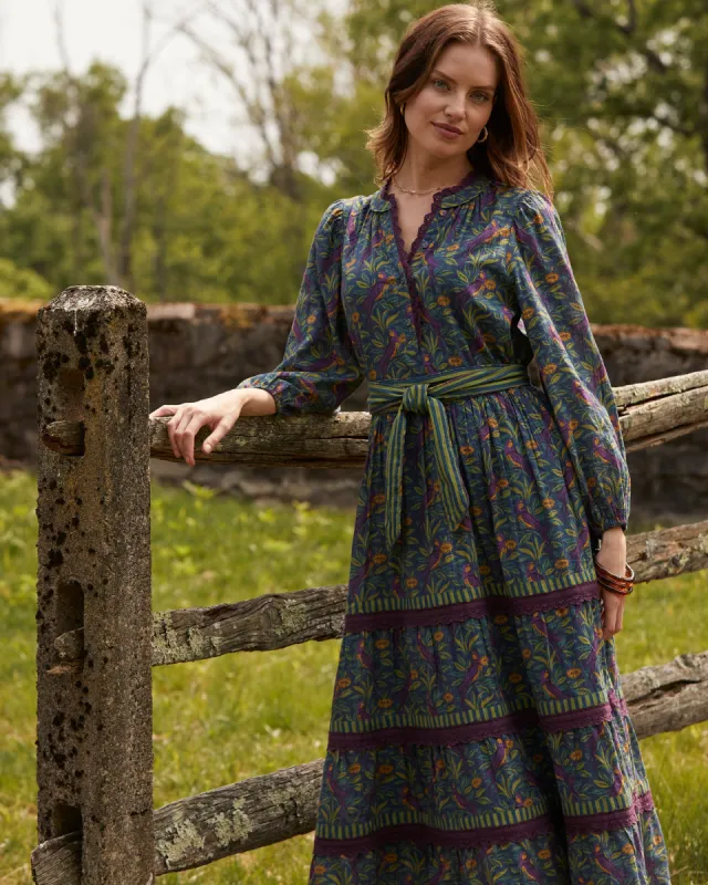 Birdsong - One in a Million Dress - Elderberry Blue made by Printfresh